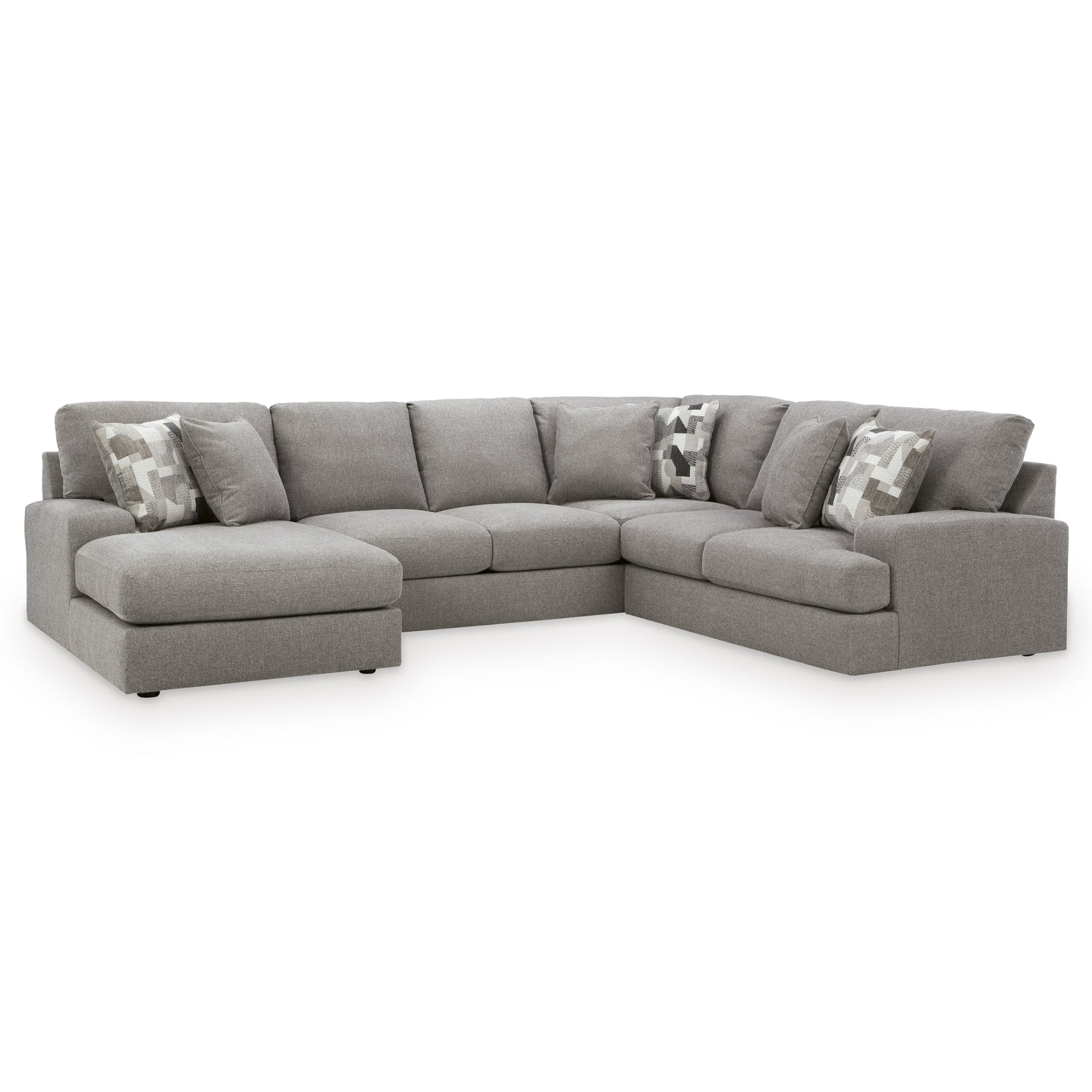 Lindon 3-Piece Sectional with Chaise in Smoke
