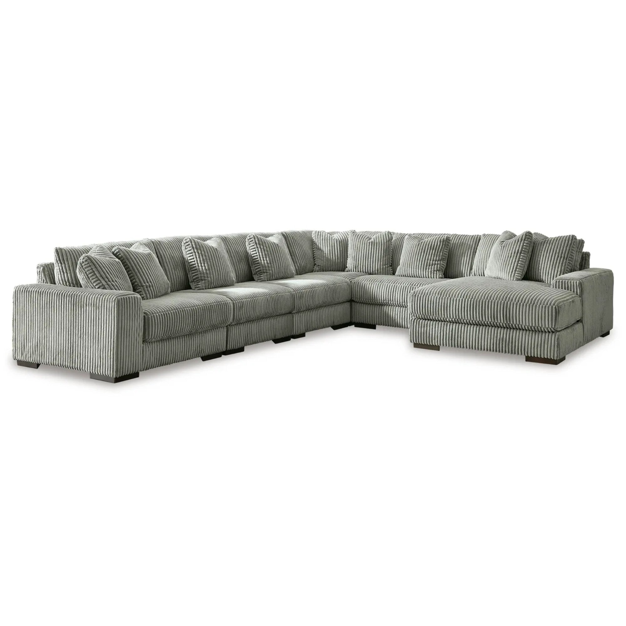 Lindyn 6-Piece Modular Sectional with Chaise in Grey