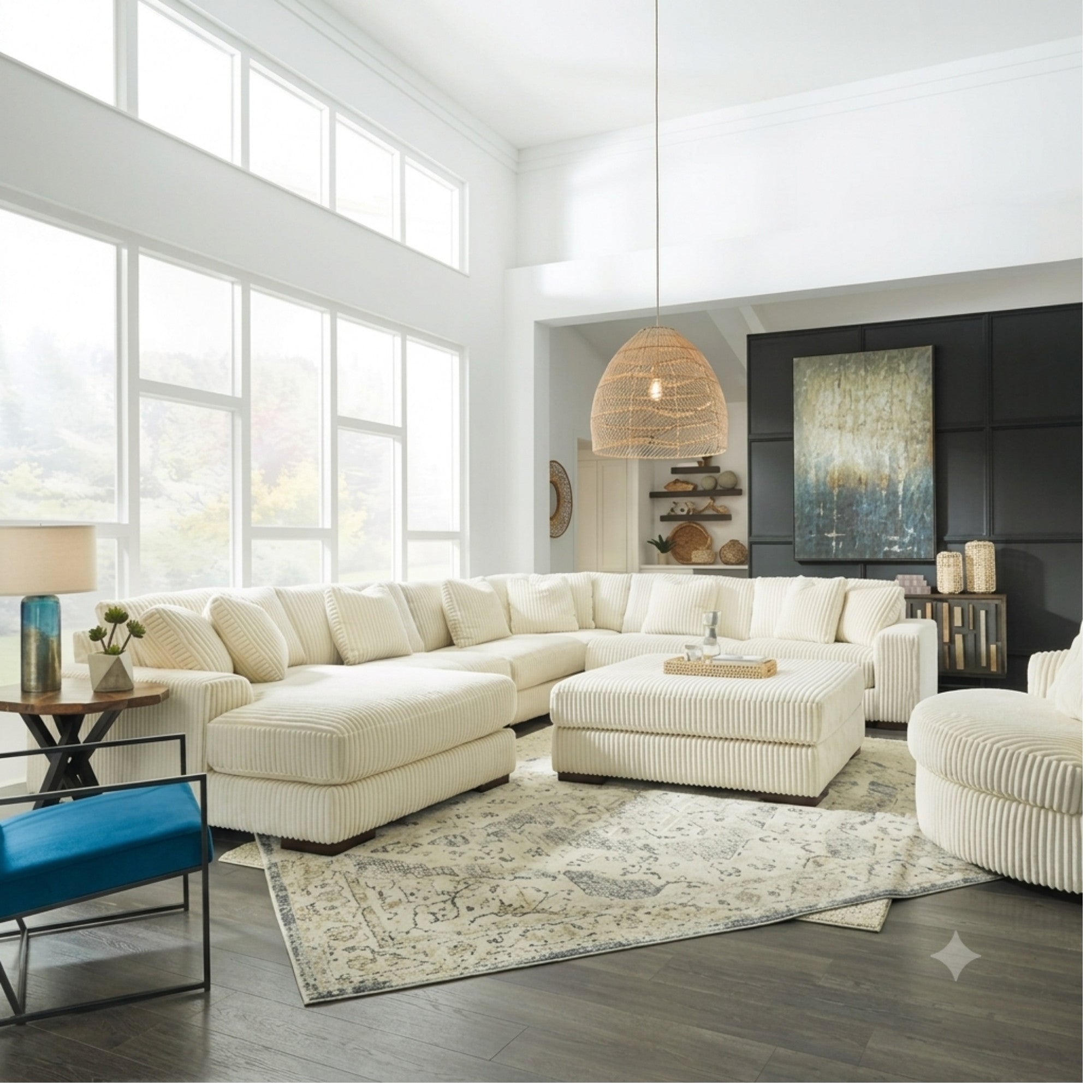 Sectionnel 6 pièces avec méridienne Ashley Lindyn