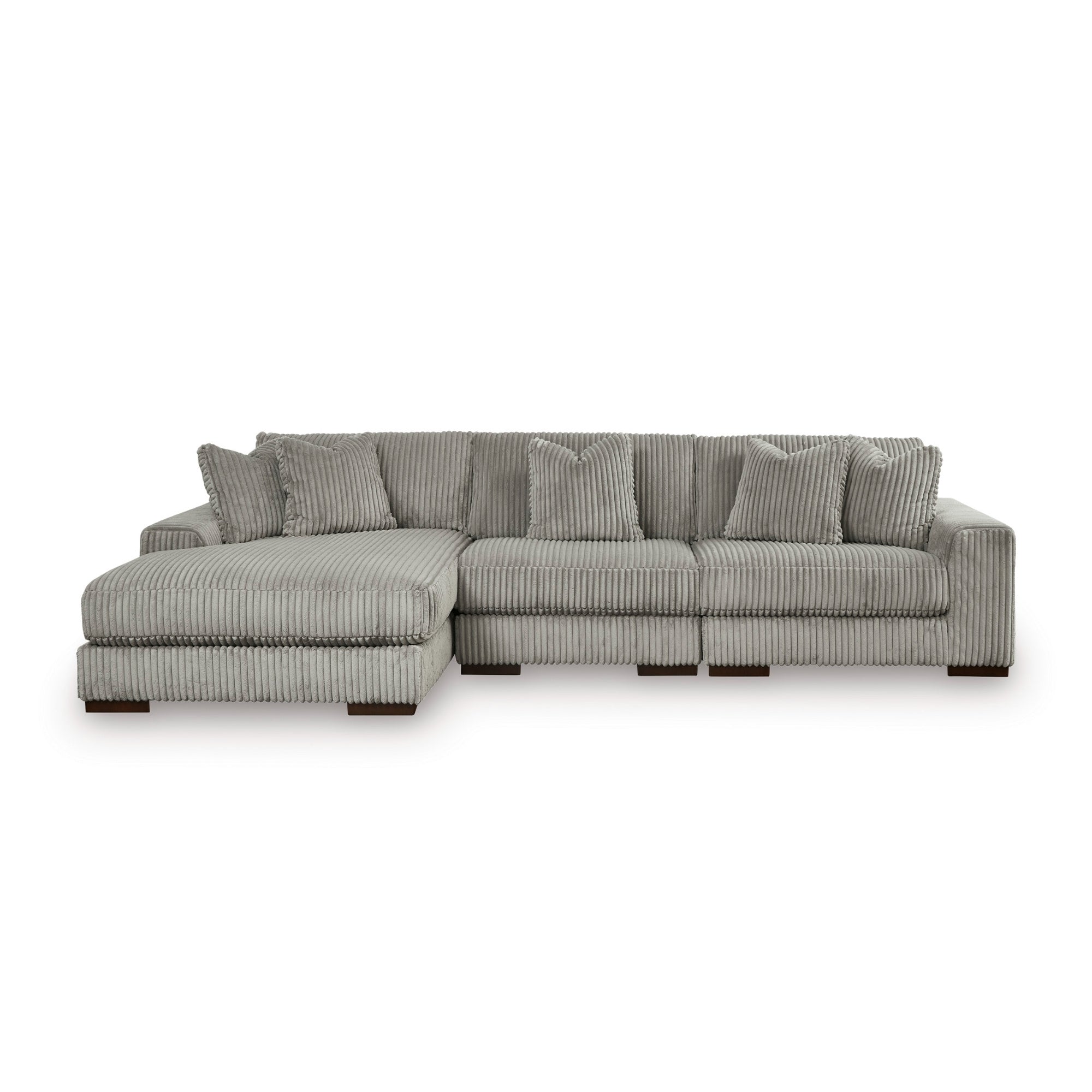 Lindyn 3-Piece Sectional with Chaise in Grey