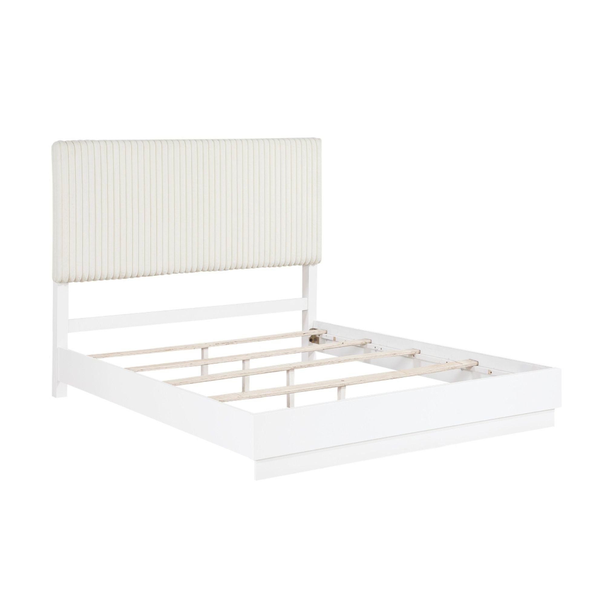 Maz Linea Collection bedroom set featuring a modern bed frame with matching nightstands and elegant design elements.