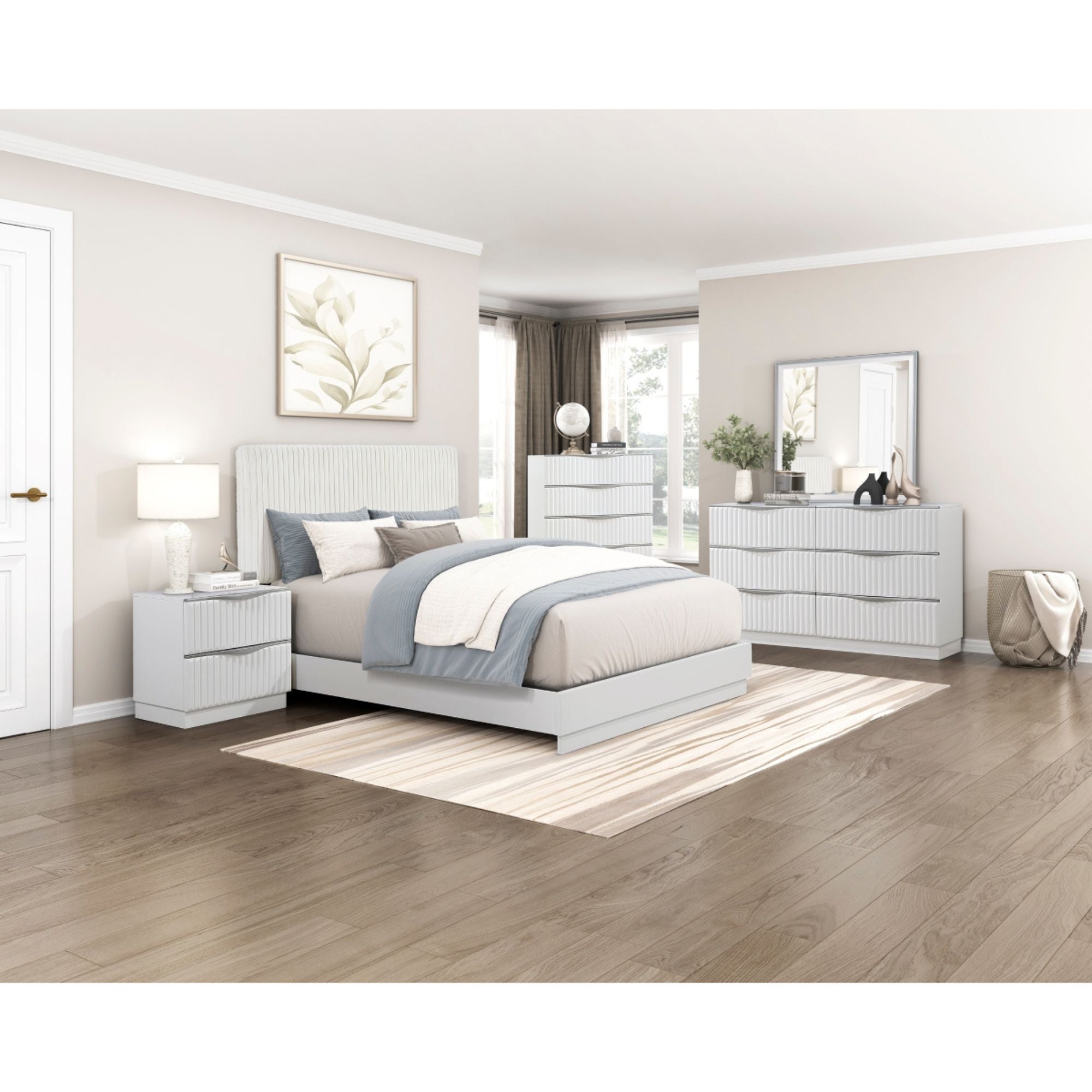 M.A.F Linea Chest Drawer showing a modern wooden chest with multiple drawers and sleek design for bedroom storage.
