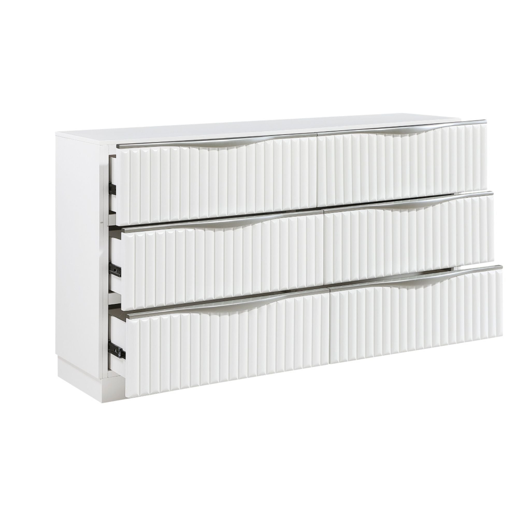 Maz Linea Collection bedroom dresser with sleek design and modern finish, part of the contemporary bedroom set.