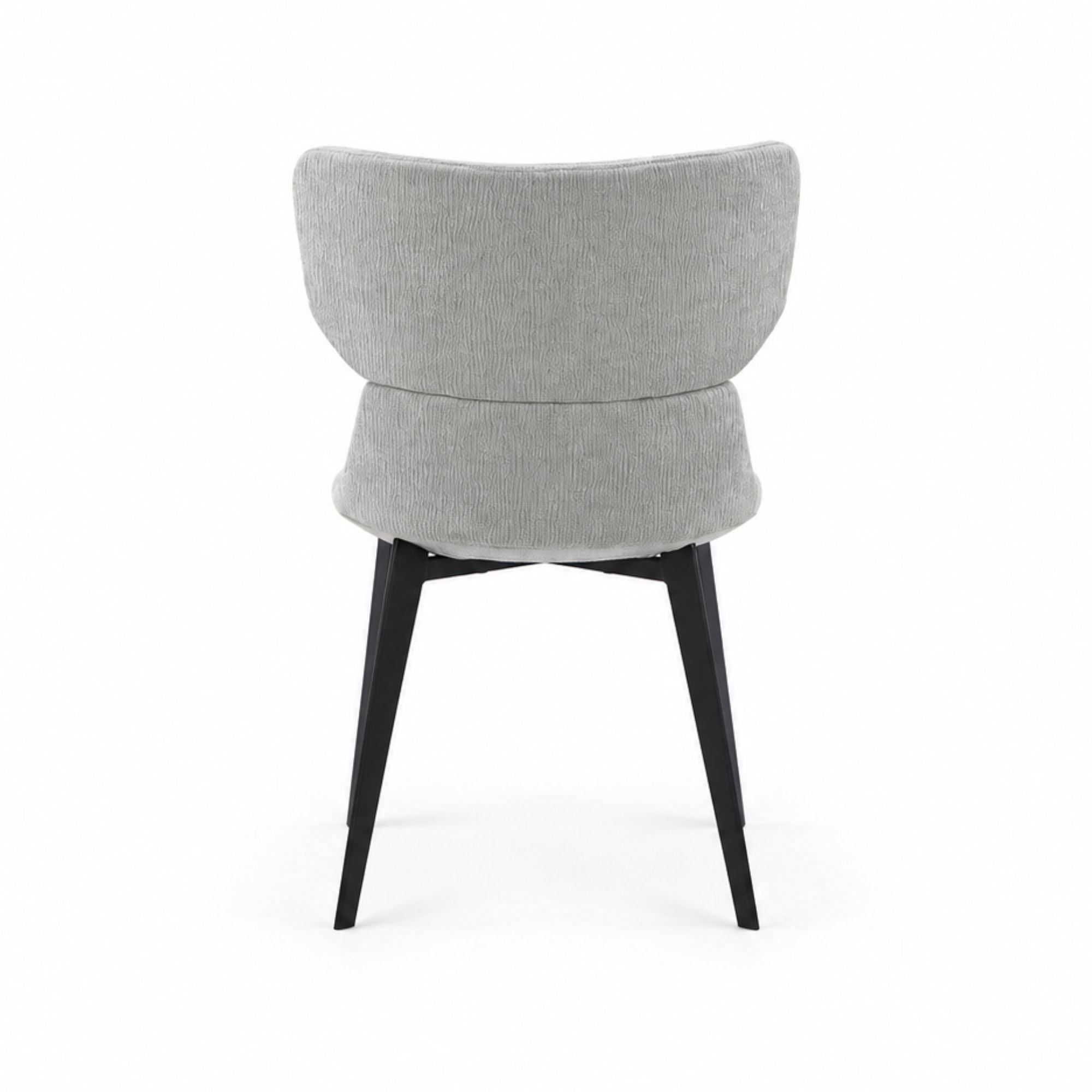 Liora Chair Pair Soft Chenille Light Grey