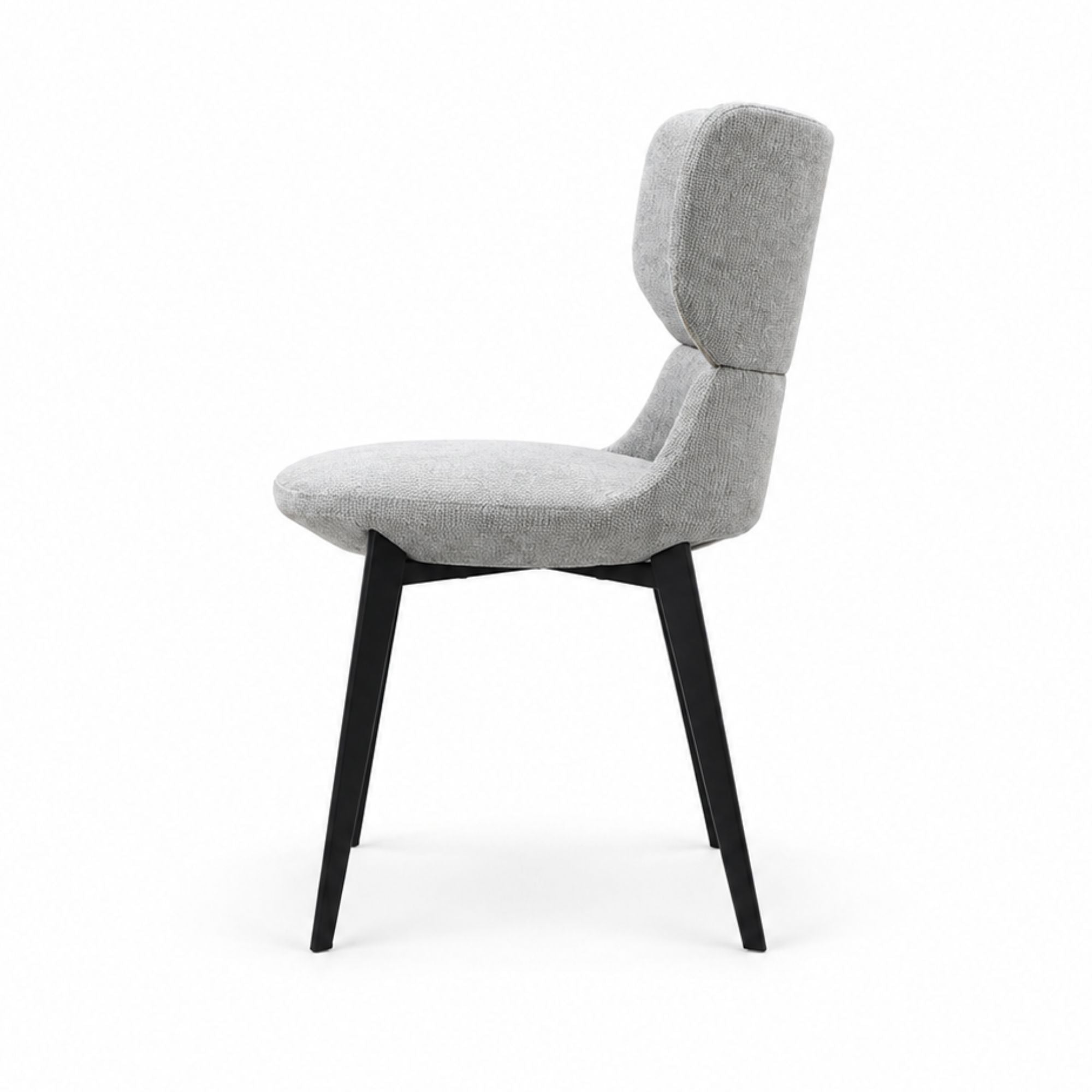 Liora Chair Pair Soft Chenille Light Grey