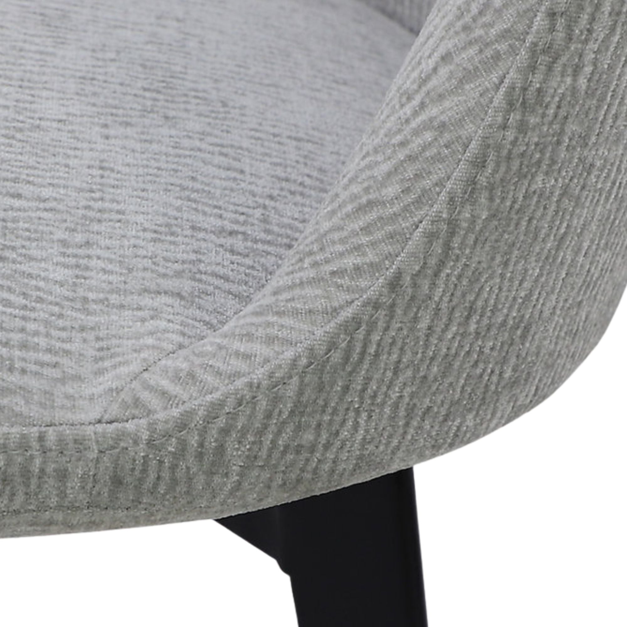 Liora Chair Pair Soft Chenille Light Grey