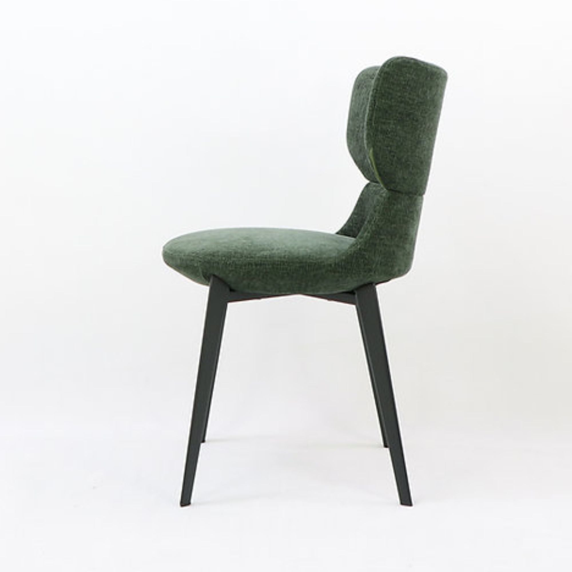 Liora Chair Pair Soft Chenille Green