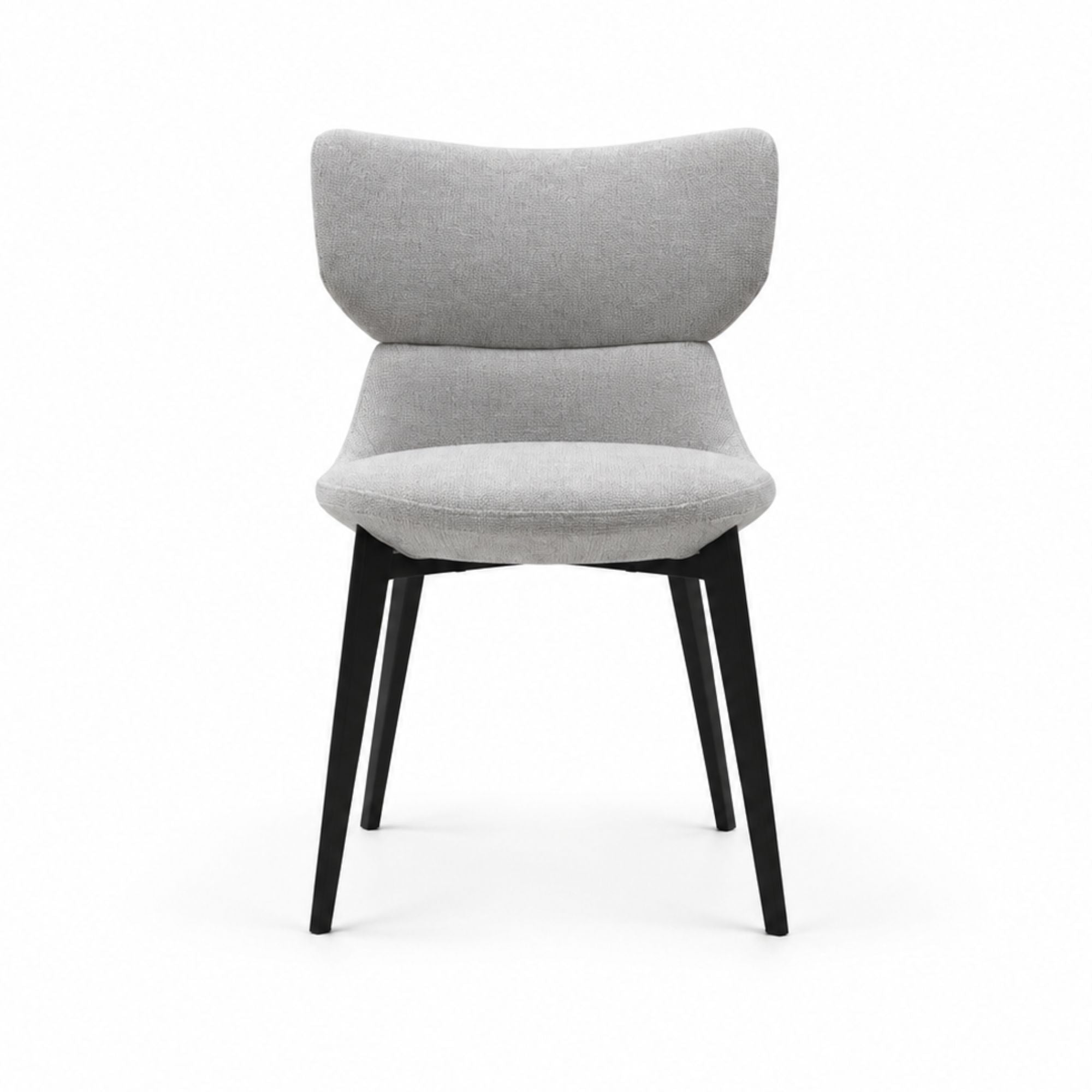 Liora Chair Pair Soft Chenille Light Grey