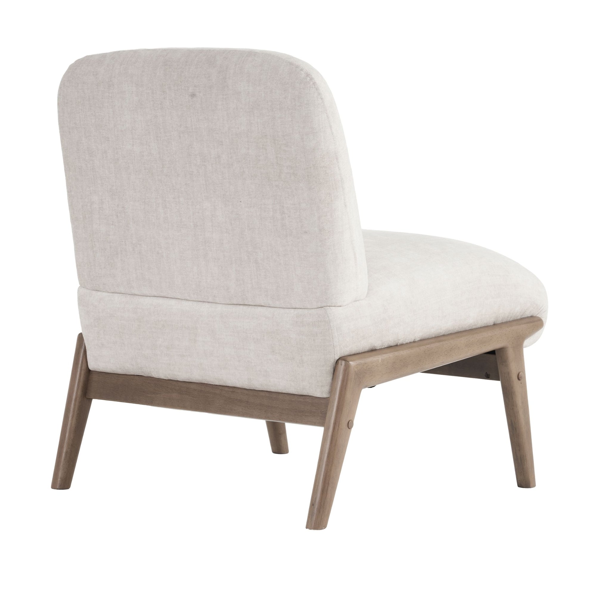 Lisson Accent Chair in Beige and Walnut
