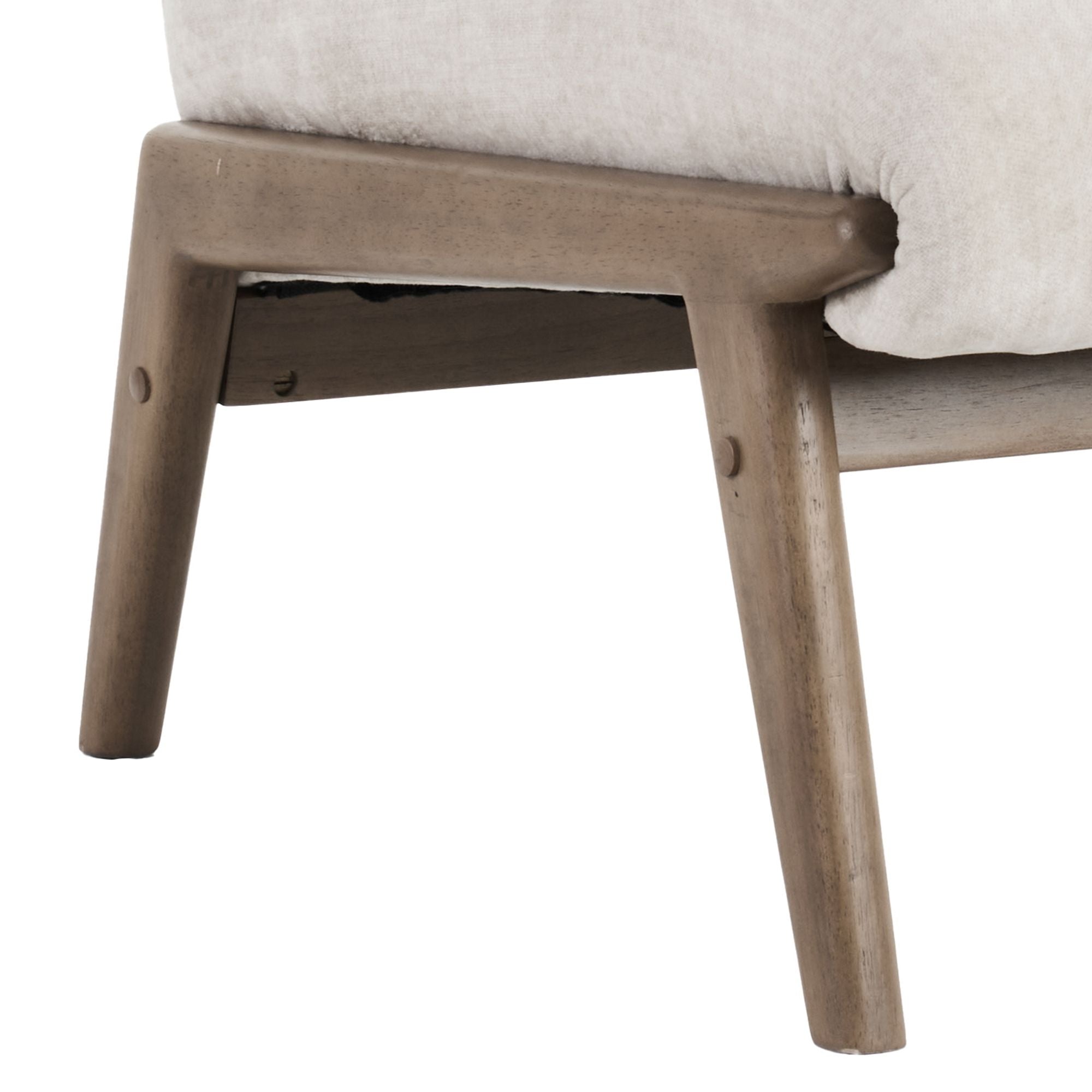 Lisson Accent Chair in Beige and Walnut