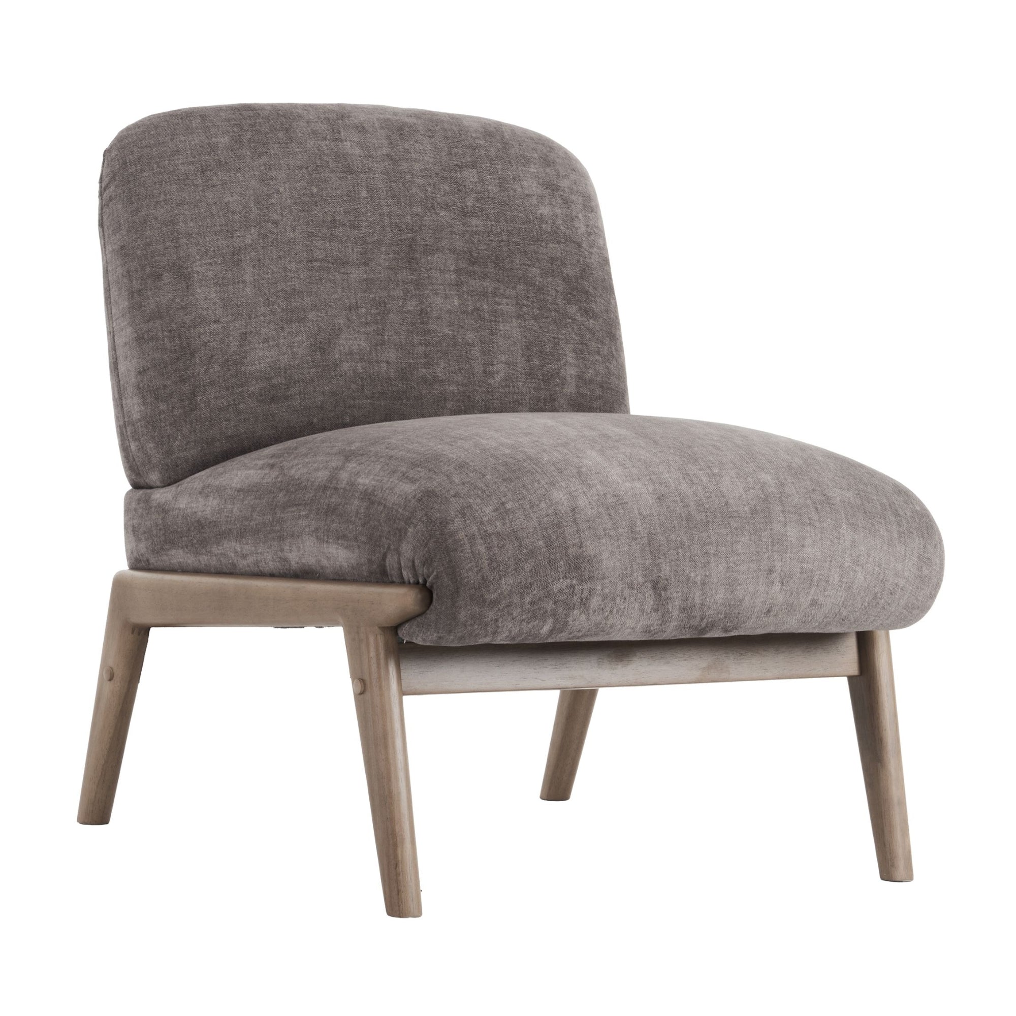 Lisson Accent Chair Dark Taupe and Walnut