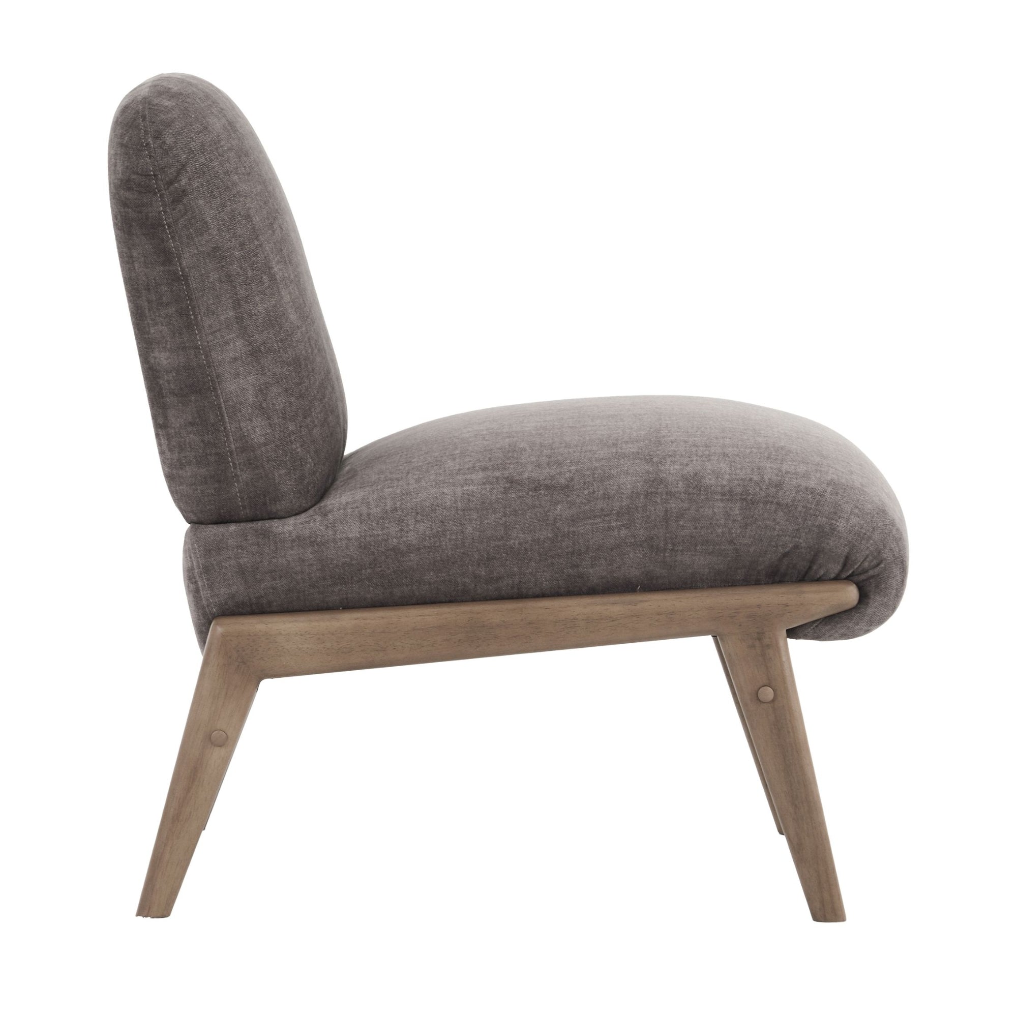Lisson Accent Chair Dark Taupe and Walnut