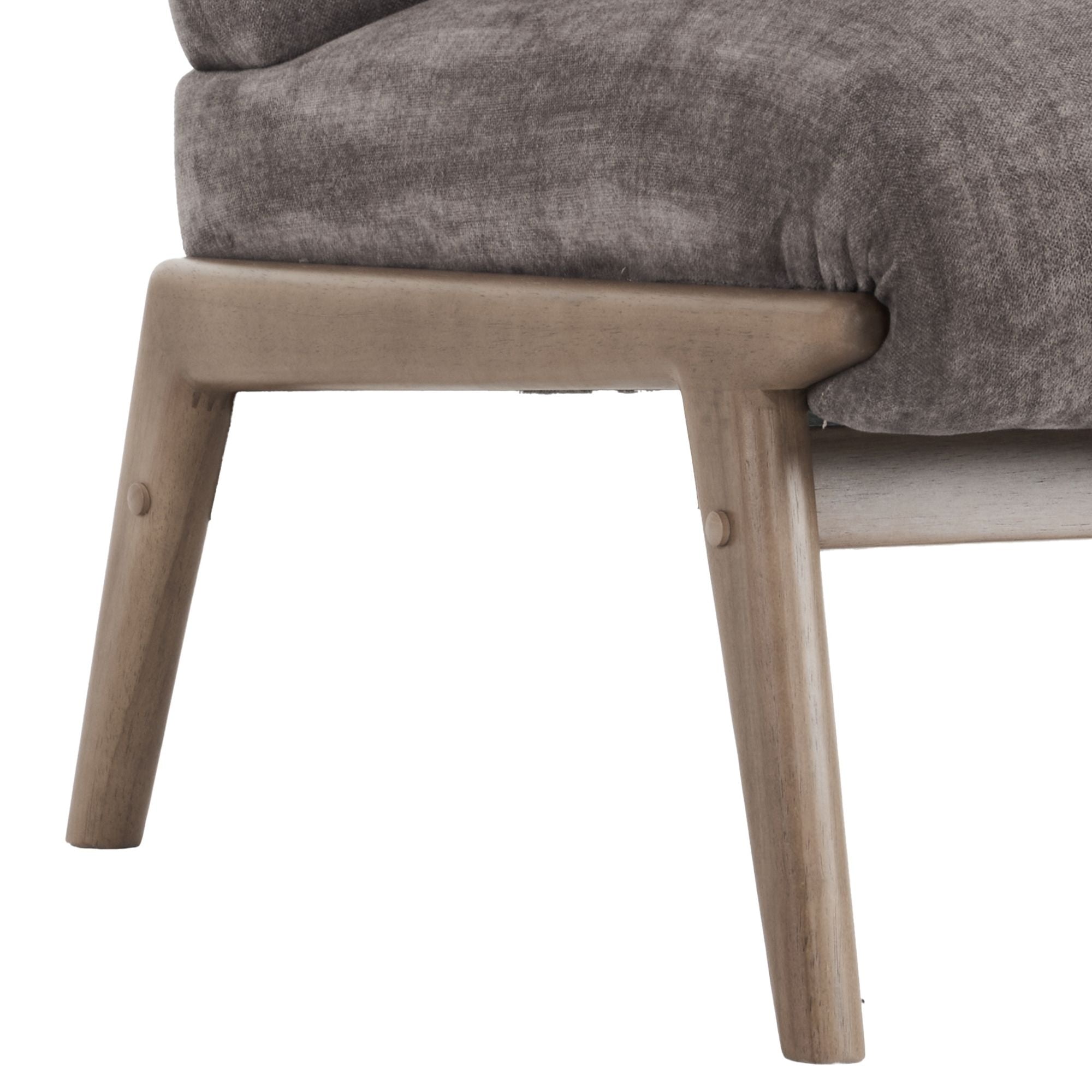Lisson Accent Chair Dark Taupe and Walnut