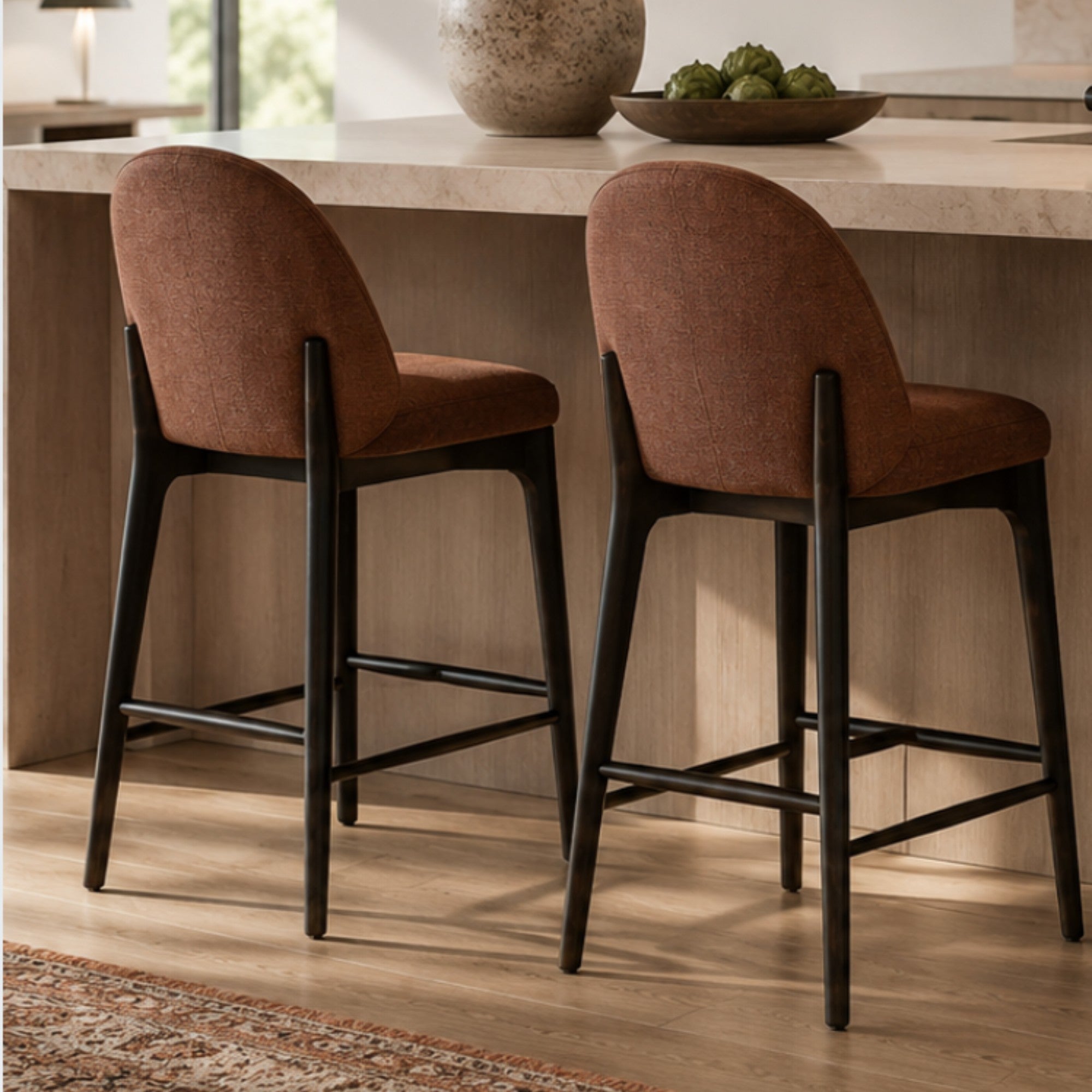 Tabouret de bar rembourré Jeshina