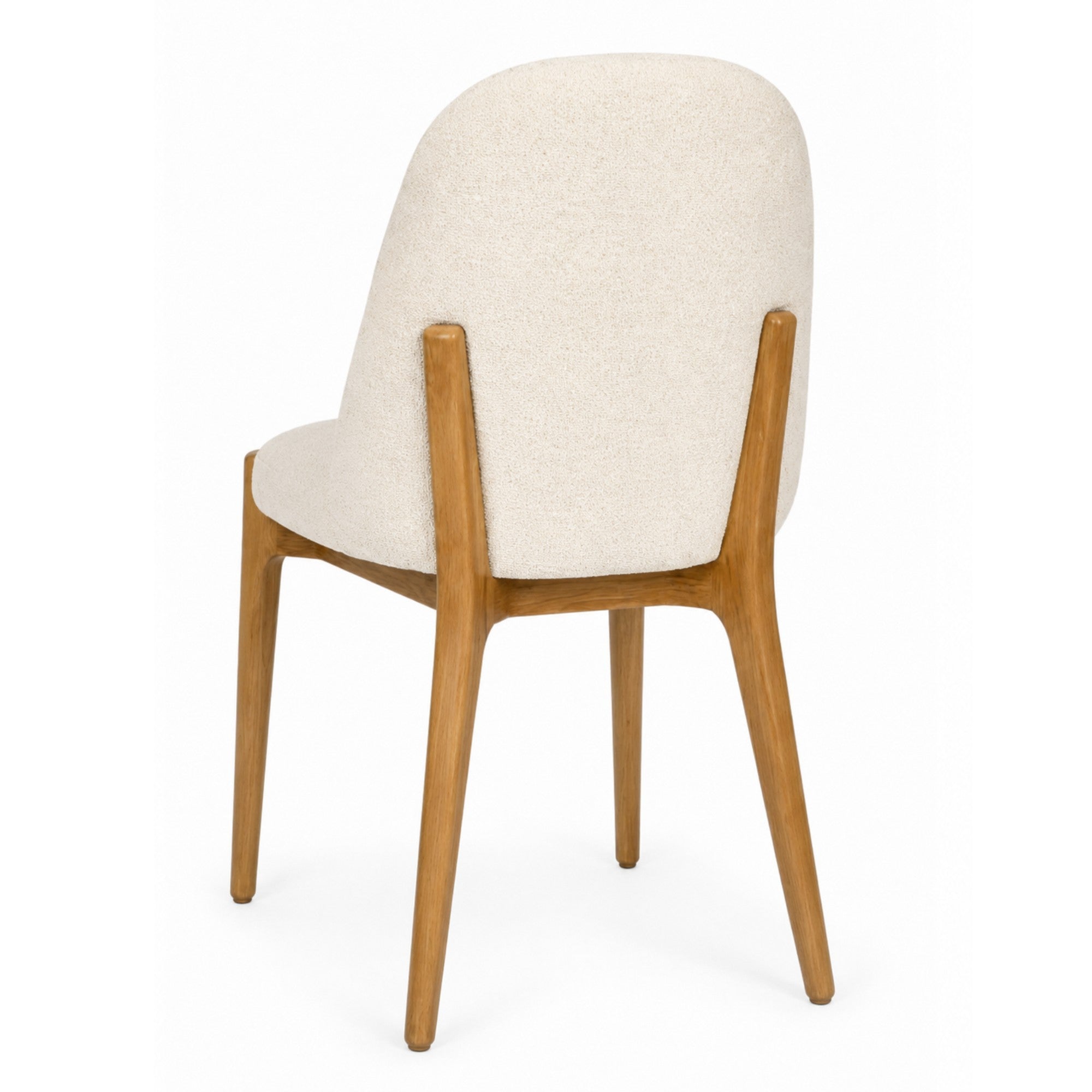 Livepool Dining Chair Ivory / Natural Walnut
