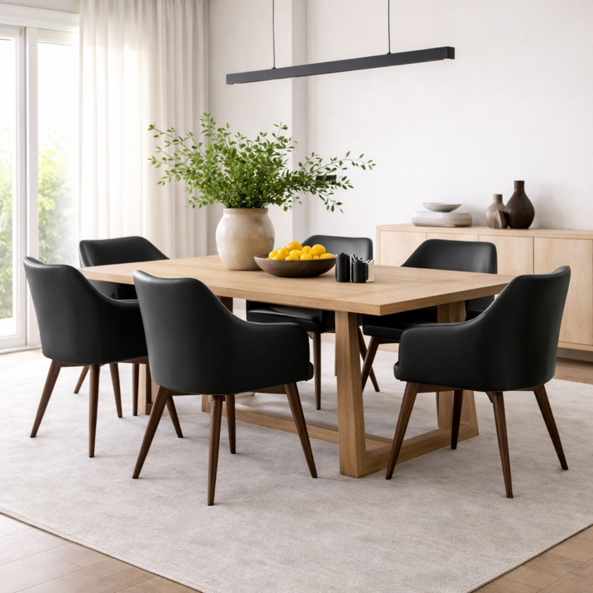 Lopod Arm Dining Chair in Black | CastleUp Experience Centre Online Furniture