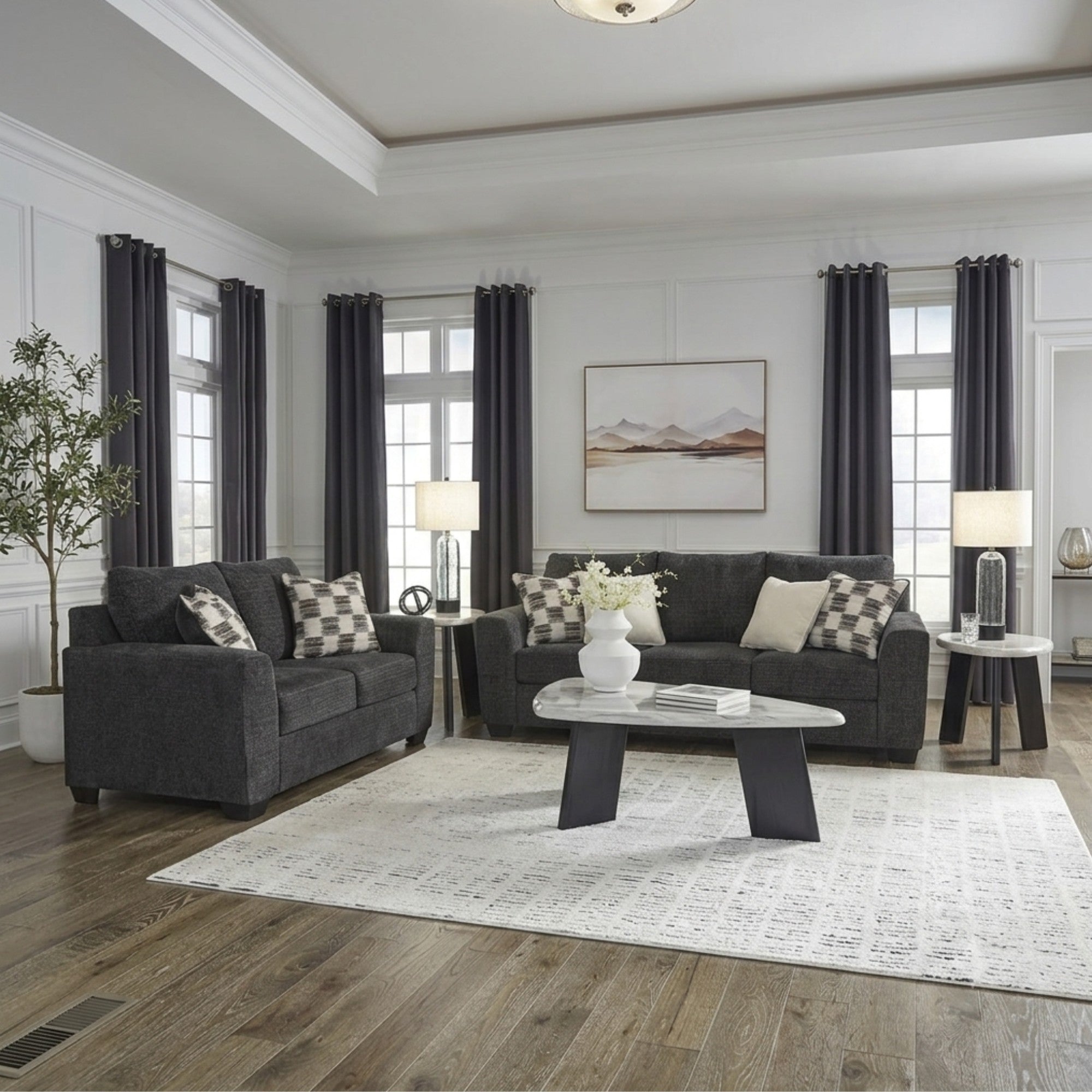 Loreo Sofa in Dark Grey