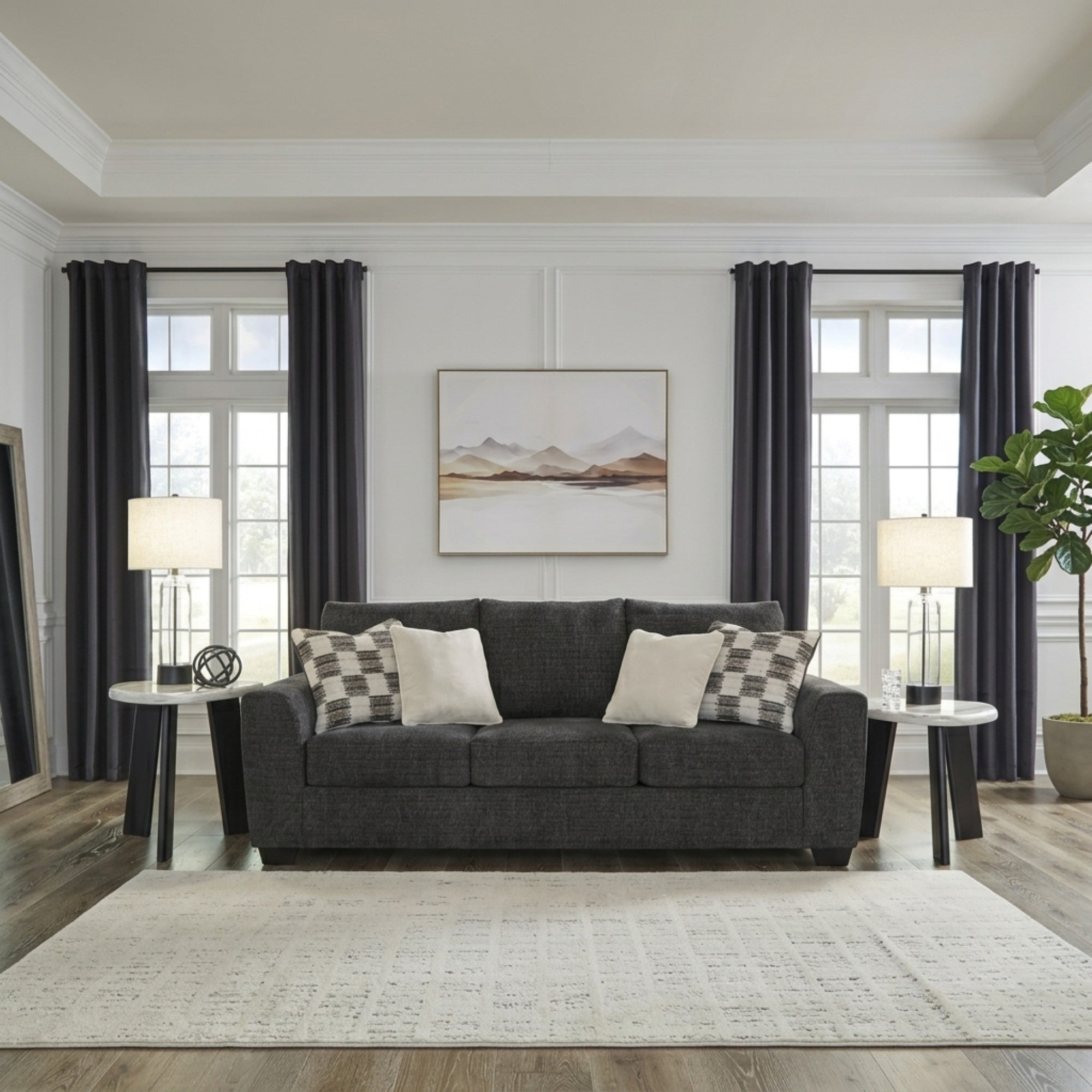 Loreo Sofa in Dark Grey