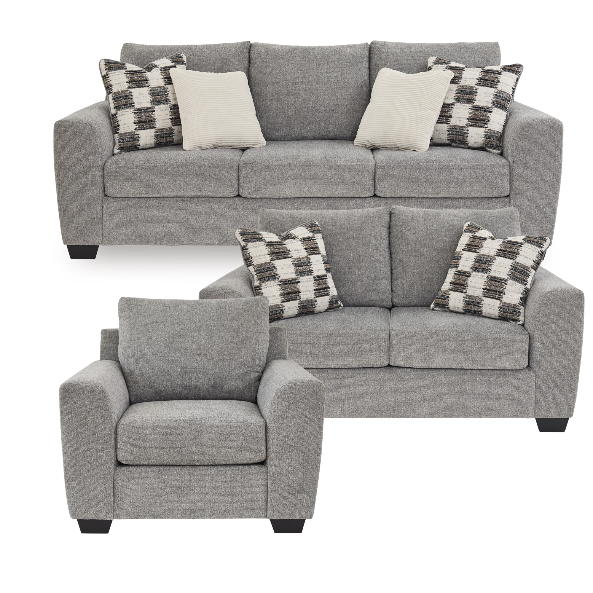 Loreo Sofa Set in Flint