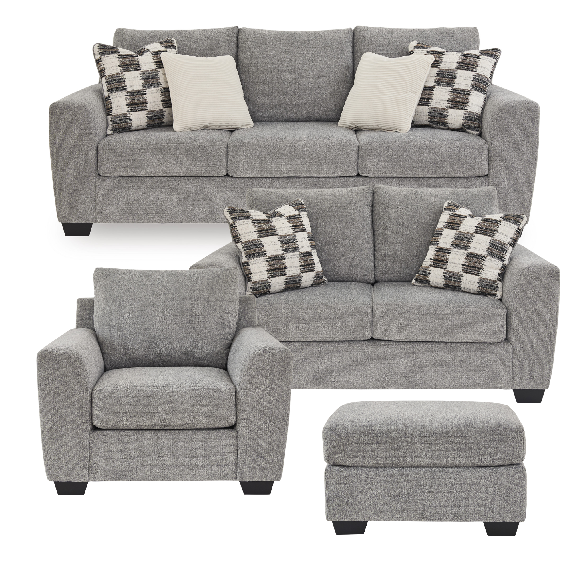 Loreo Sofa Set in Flint