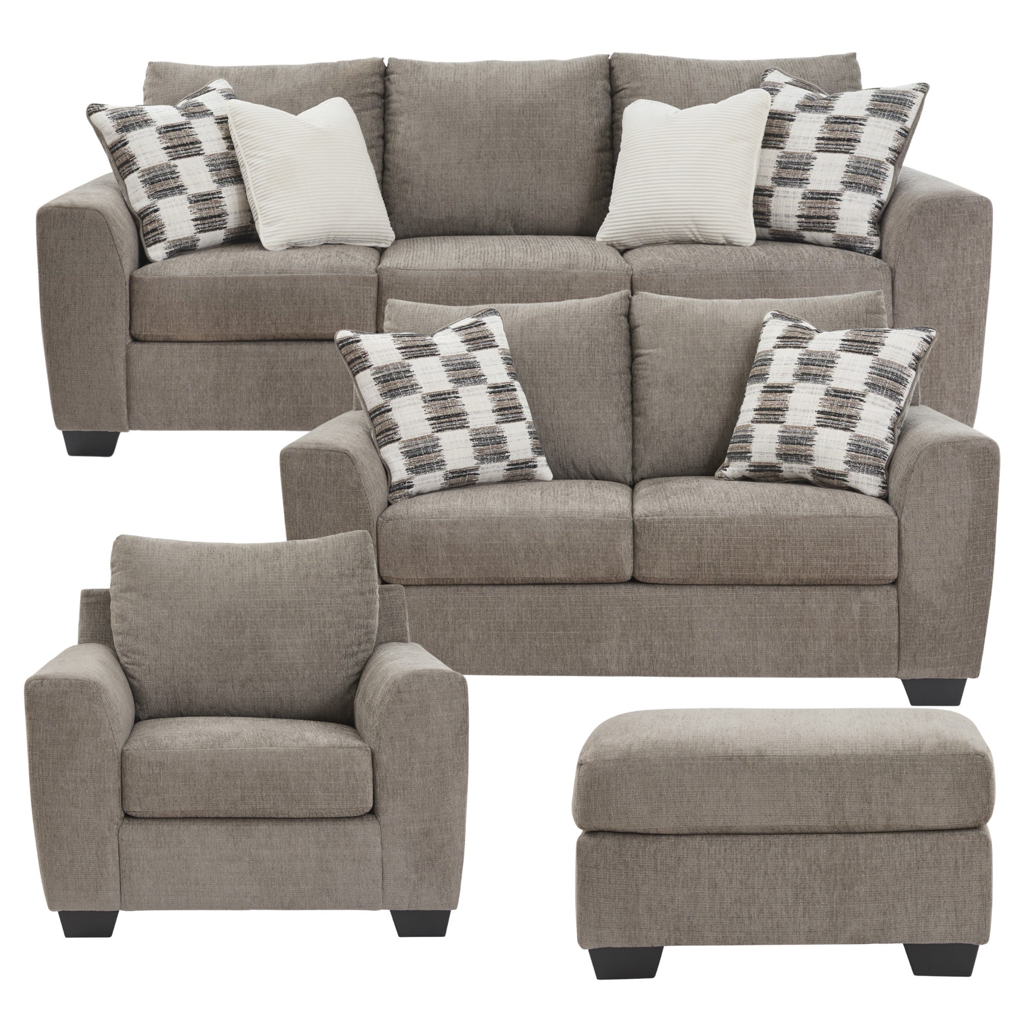 Loreo Sofa Set in Truffle