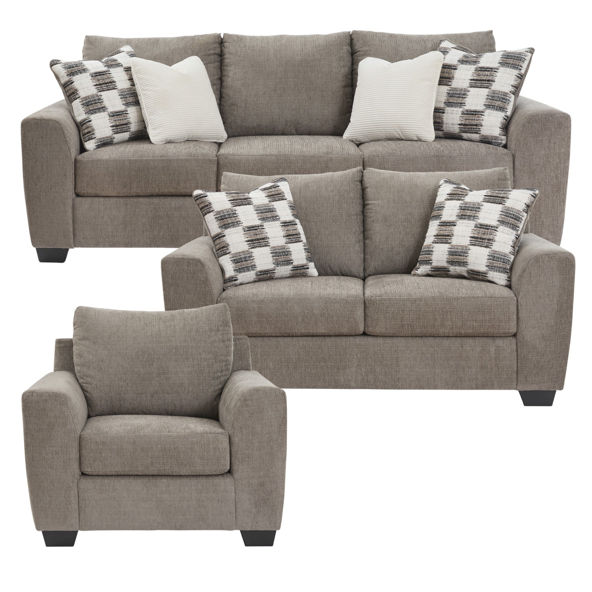 Loreo Sofa Set in Truffle