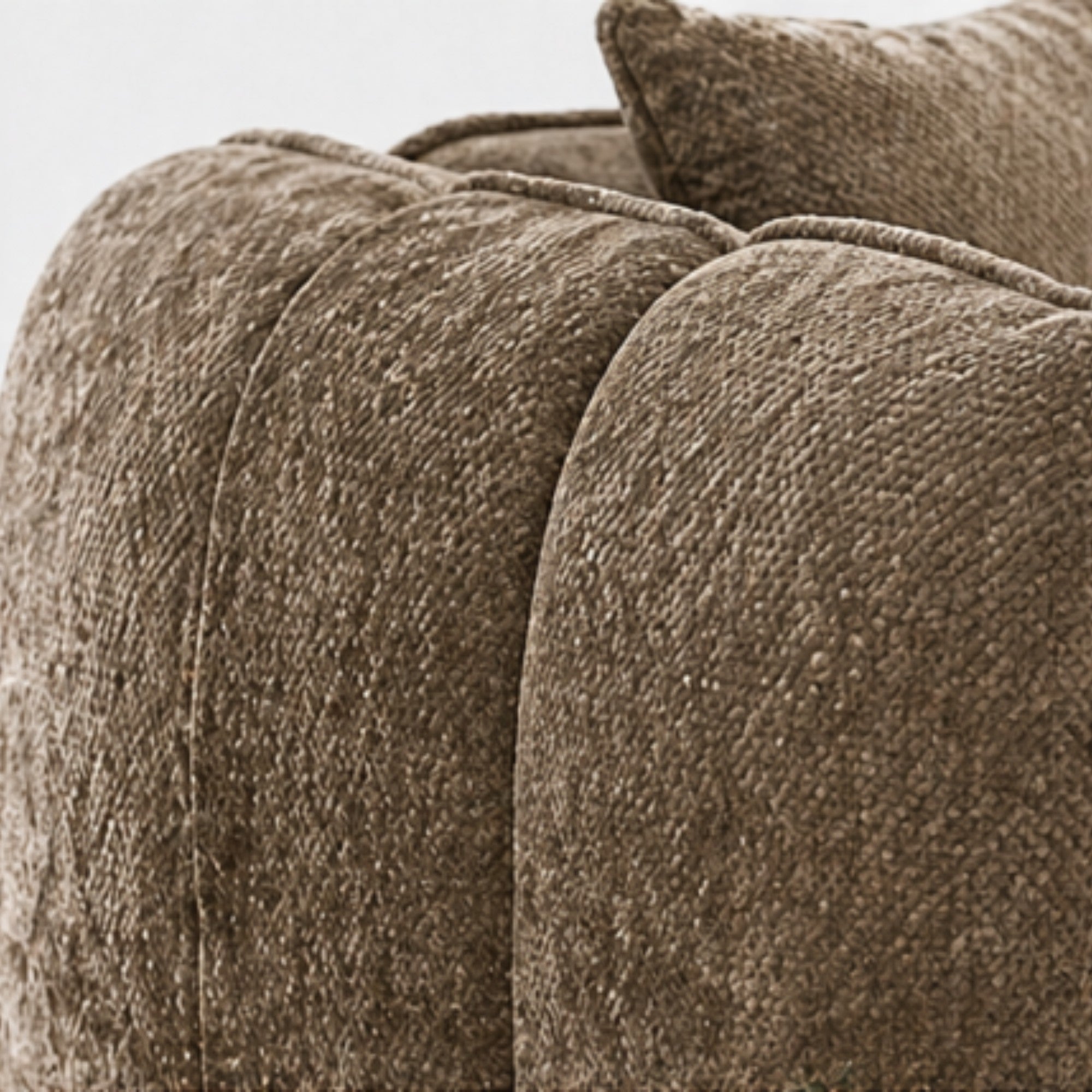 Brassex contemporary channel tufted loveseat with plush upholstery and modern design, shown in a cozy living room setting.