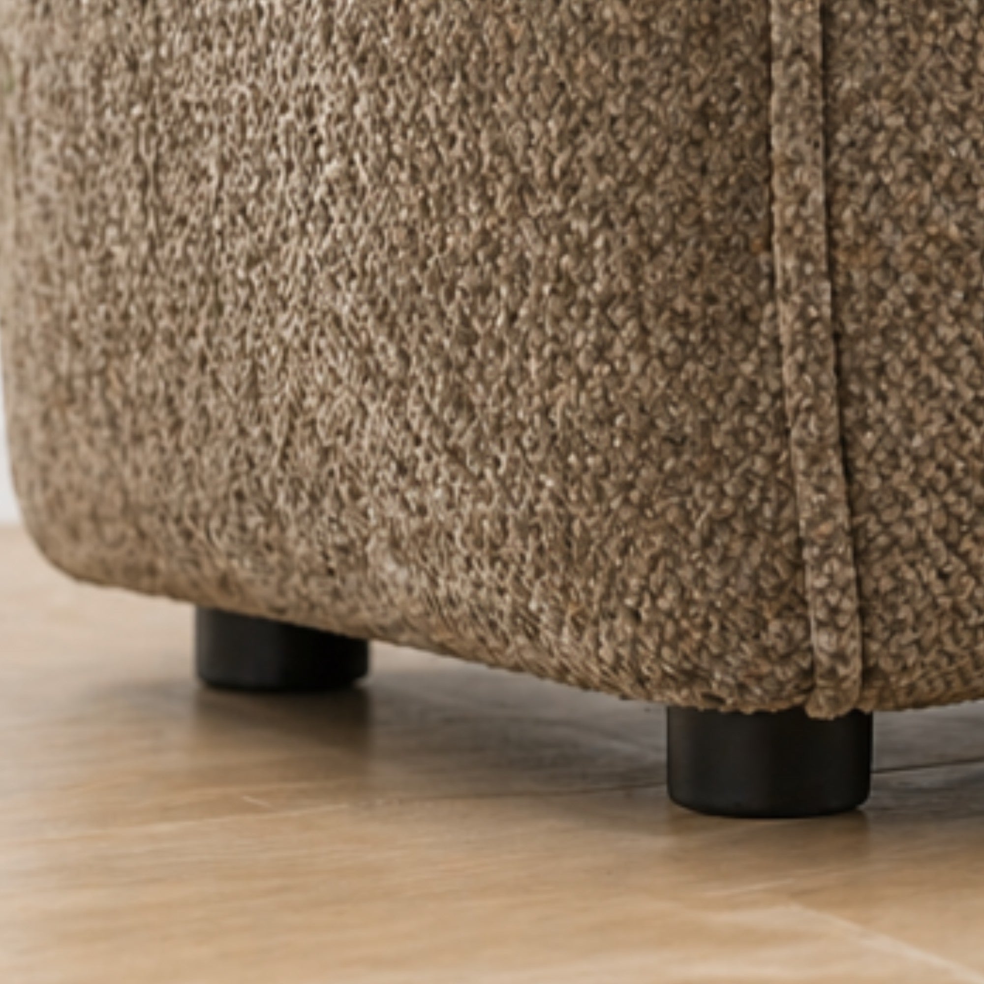 Contemporary Brassex channel tufted loveseat with plush upholstery and sleek design, perfect for modern living rooms.