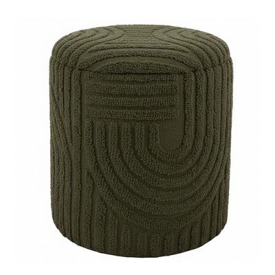 Lullu Round Storage Ottoman – Oliver Green