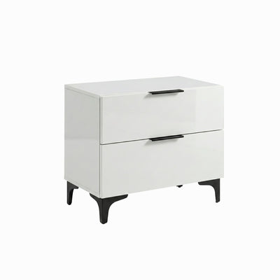 Lumina Lacquer Nightstand in Light Grey | CastleUp Experience Centre