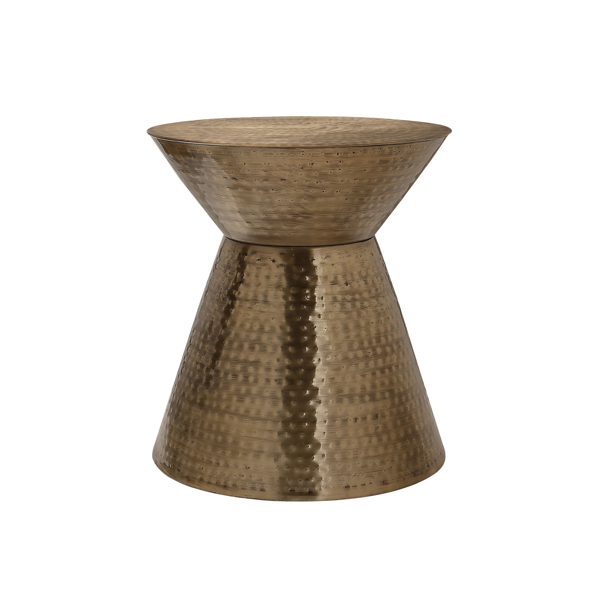 Copper Luxen accent table by Monarch Specialties with a sleek, modern design and round tabletop.