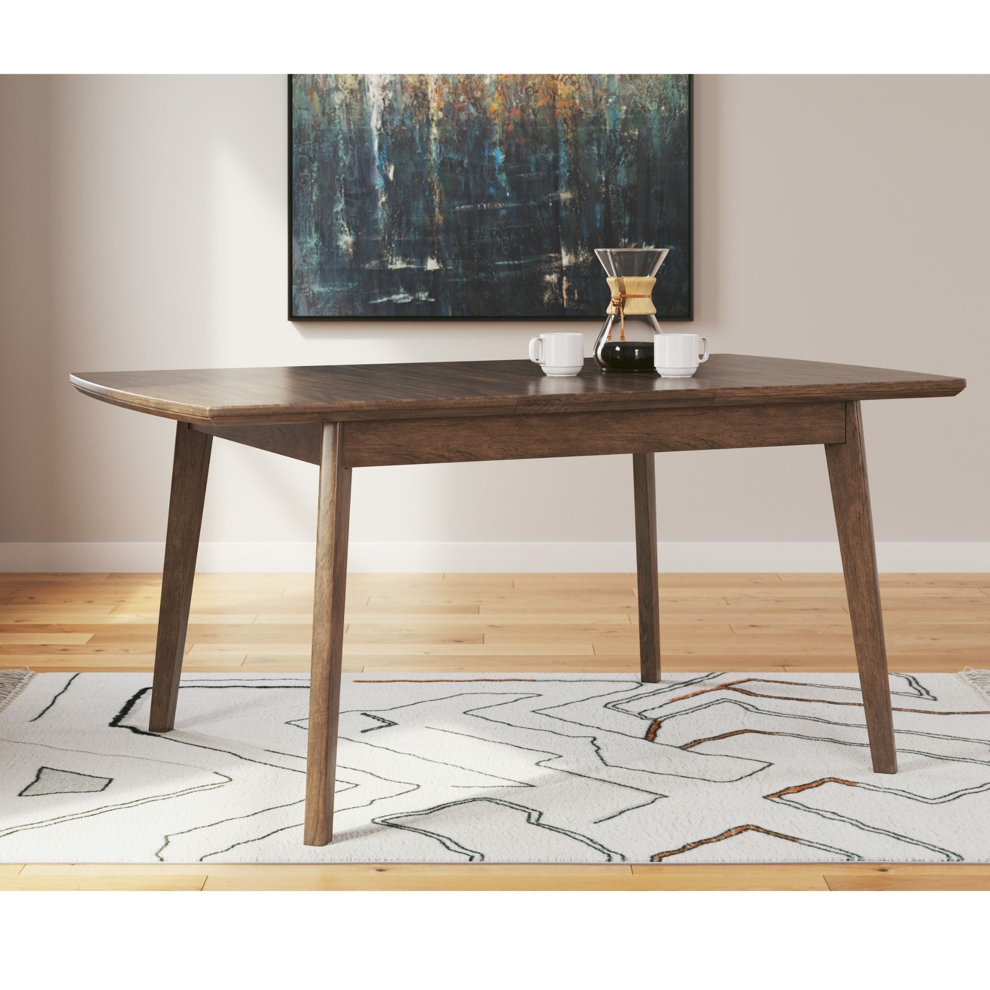 Lyncott Butterfly EXT Dining Table by Signature Ashley featuring a sleek wooden surface and modern design for dining rooms.