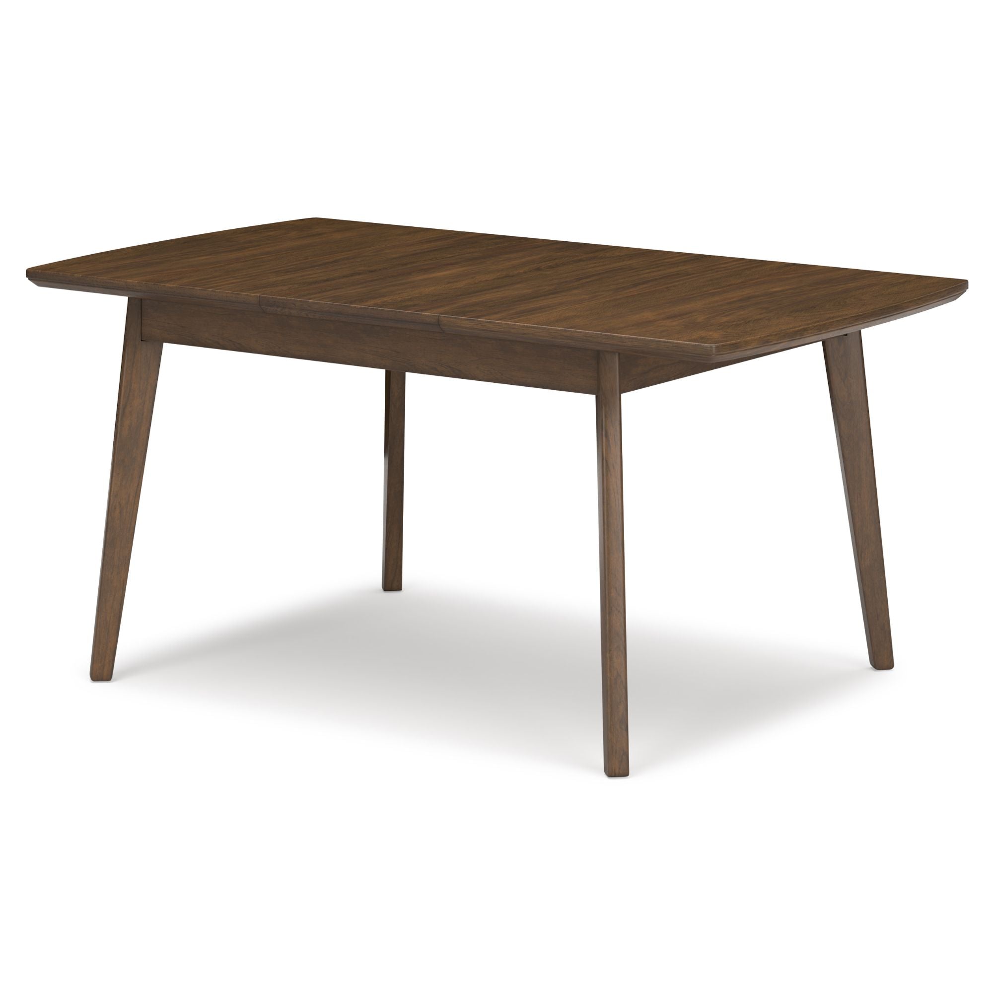 Lyncott Butterfly EXT Dining Table by Signature Ashley, showing a modern wooden dining table with butterfly leaf extension in a dining room setting.