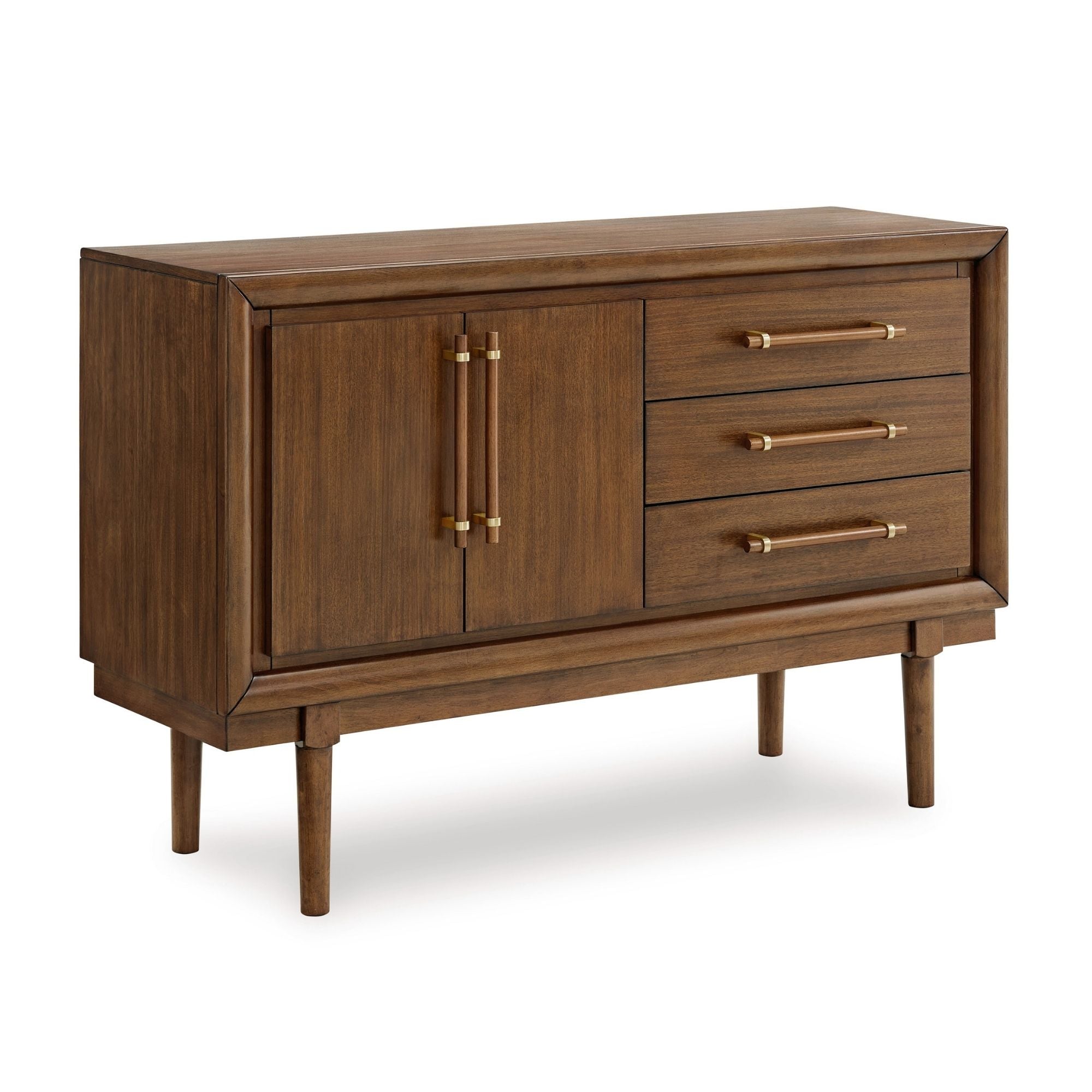 Lyncott dining room server by Signature Ashley featuring wooden construction with drawers and storage compartments for dining room use.
