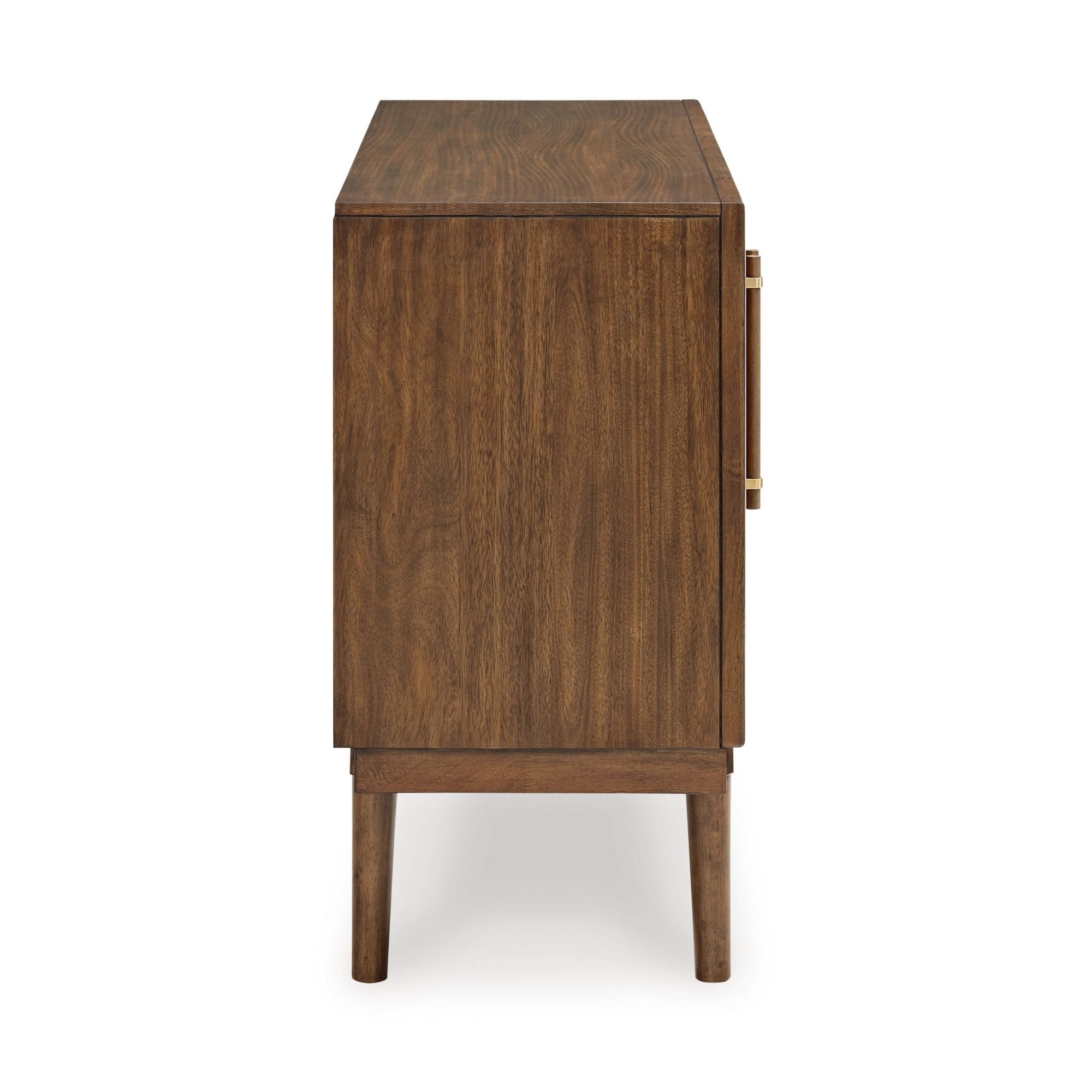 Signature Ashley Lyncott dining room server with a sleek wooden finish and multiple drawers for elegant dining storage.
