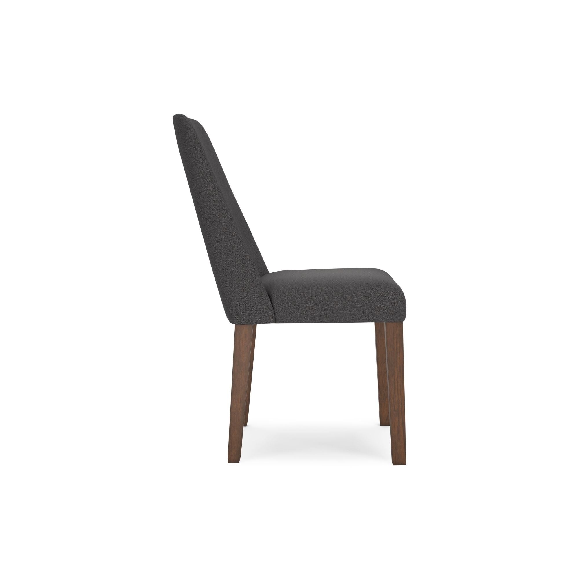Signature Ashley Lyncott collection dining room set with charcoal upholstered side chairs and matching table in a stylish dining area.