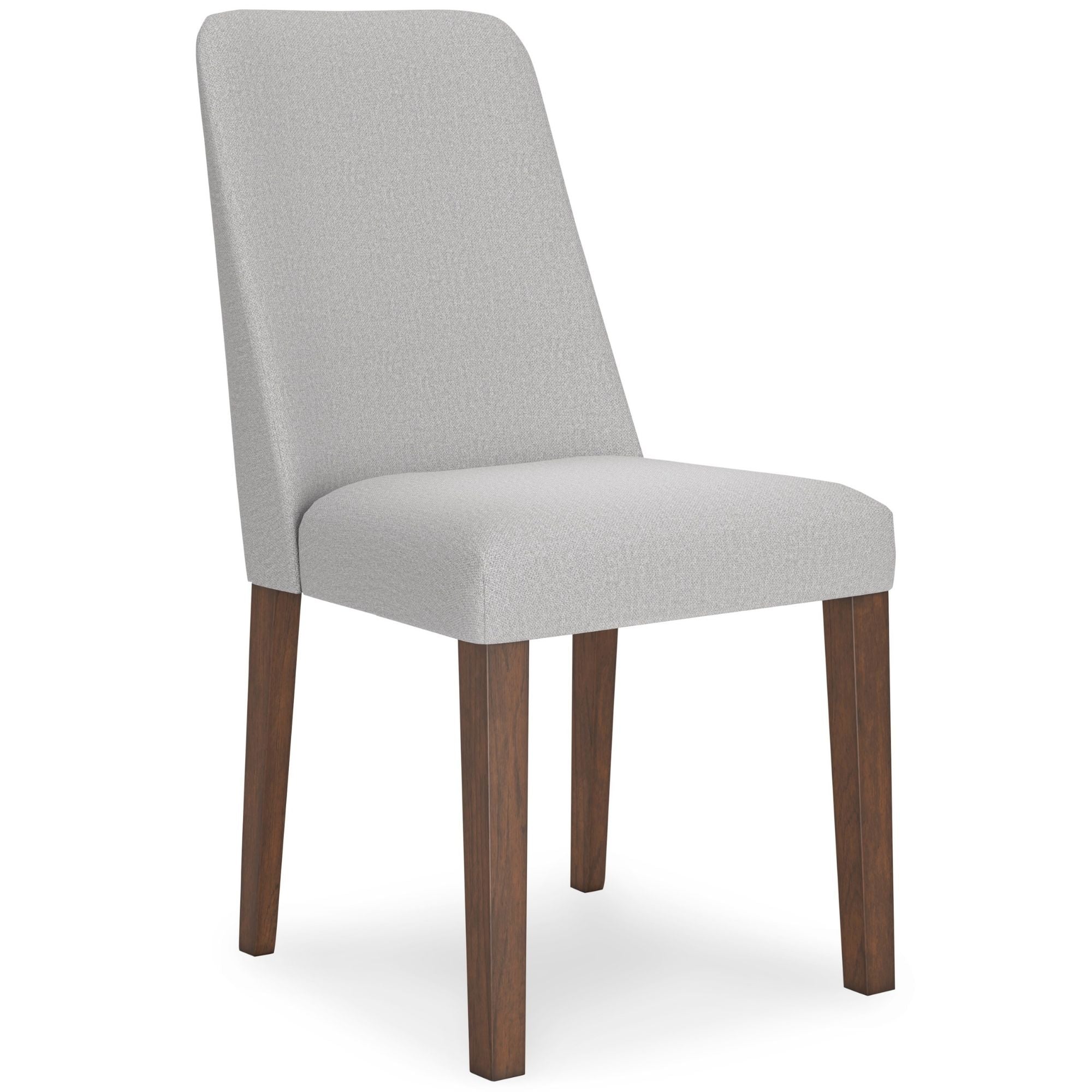 Light grey upholstered side chair from the Lyncott Collection dining room set by Signature Ashley, featuring elegant design and comfort.