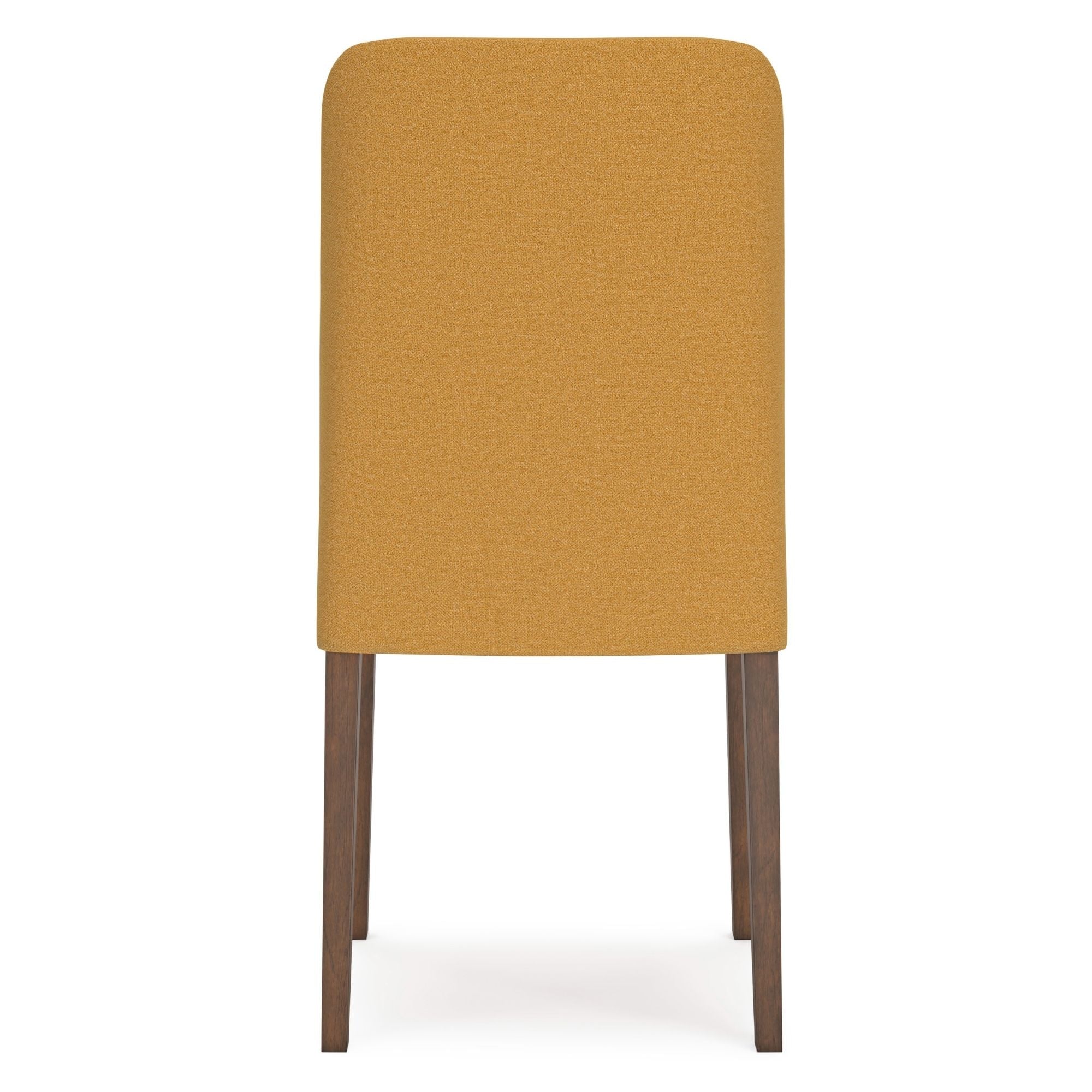 Lyncott Collection dining room set with mustard upholstered side chairs from Signature Ashley, featuring modern design and fabric details.