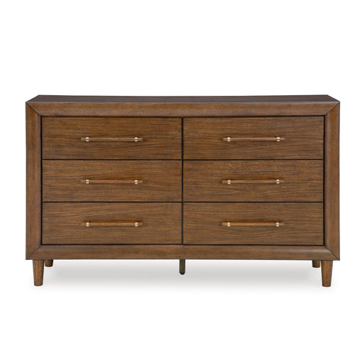Lyncott dresser by Signature Design Ashley featuring a modern wooden finish and multiple drawers for bedroom storage.