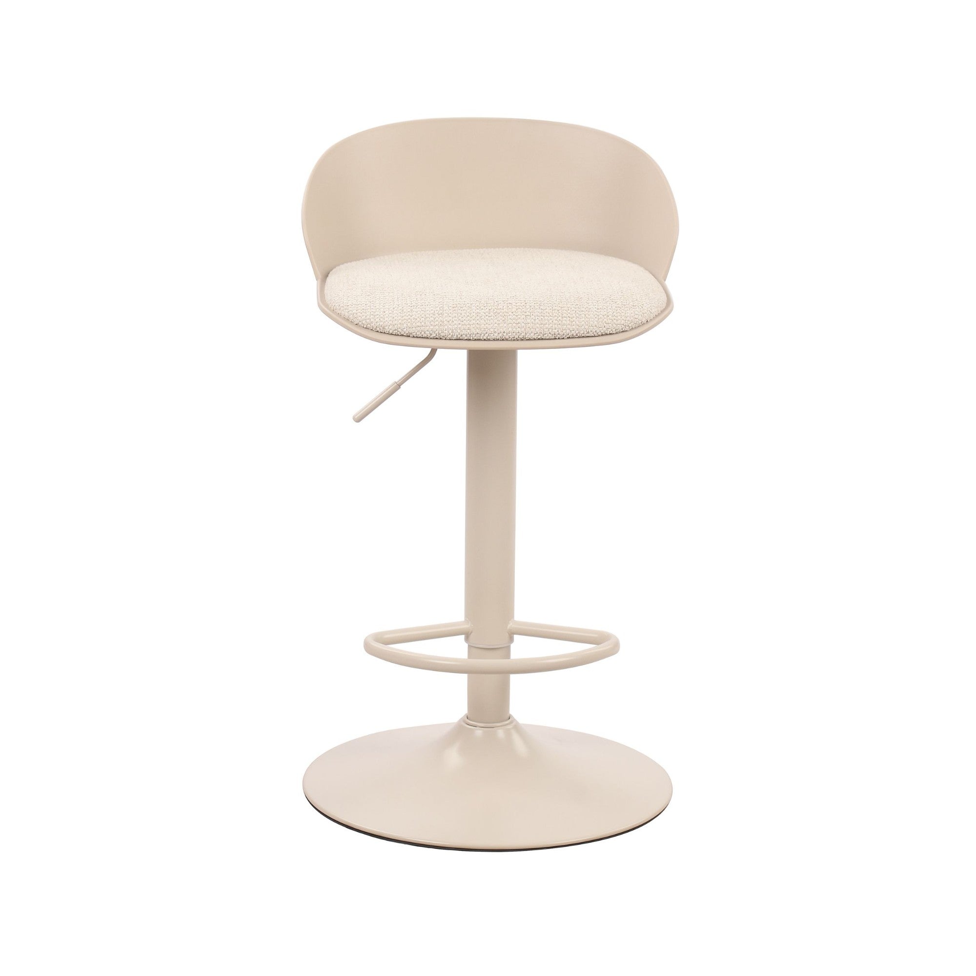 Mabel Adjustable Bar Stool – Beige (Set of 2)