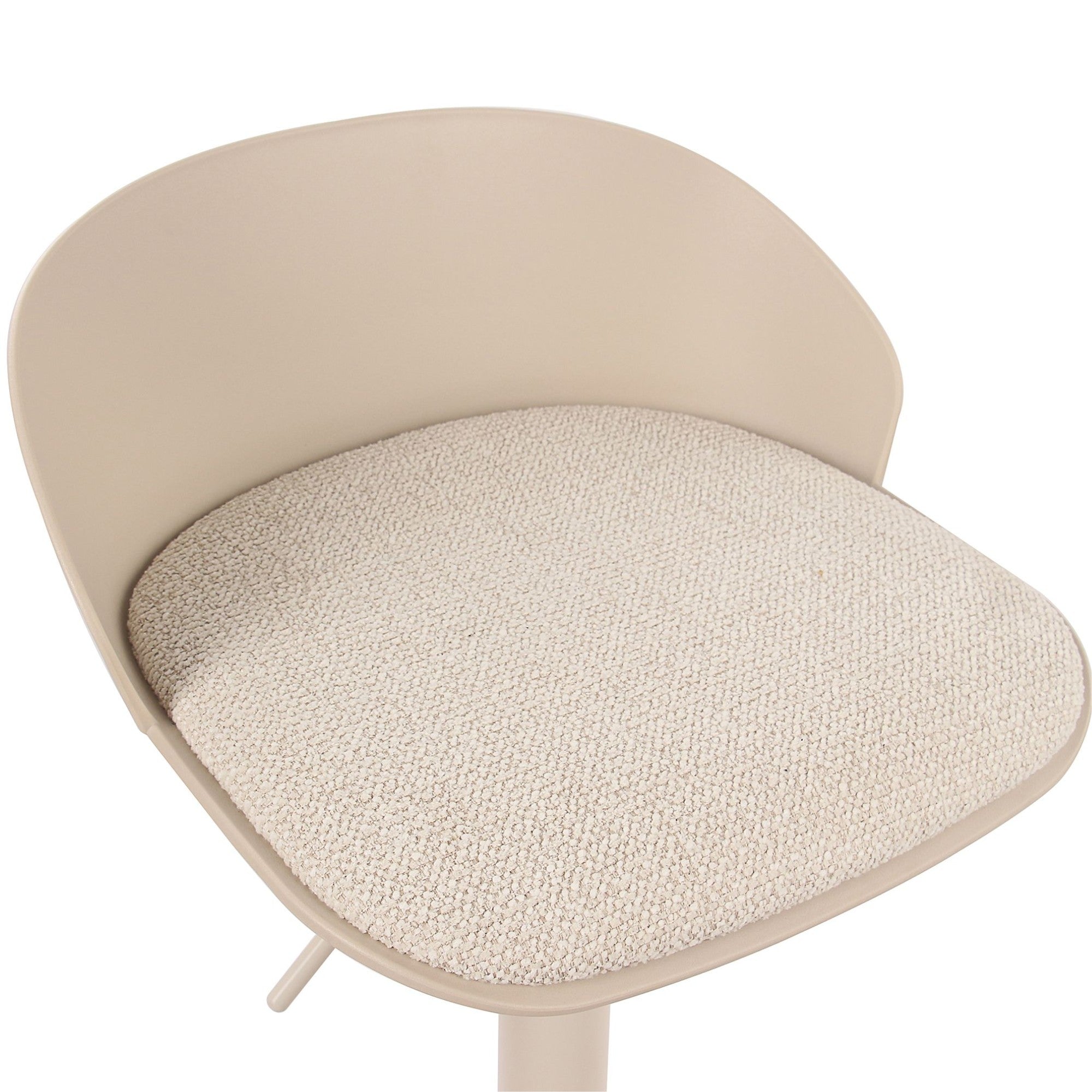 Mabel Adjustable Bar Stool – Beige (Set of 2)