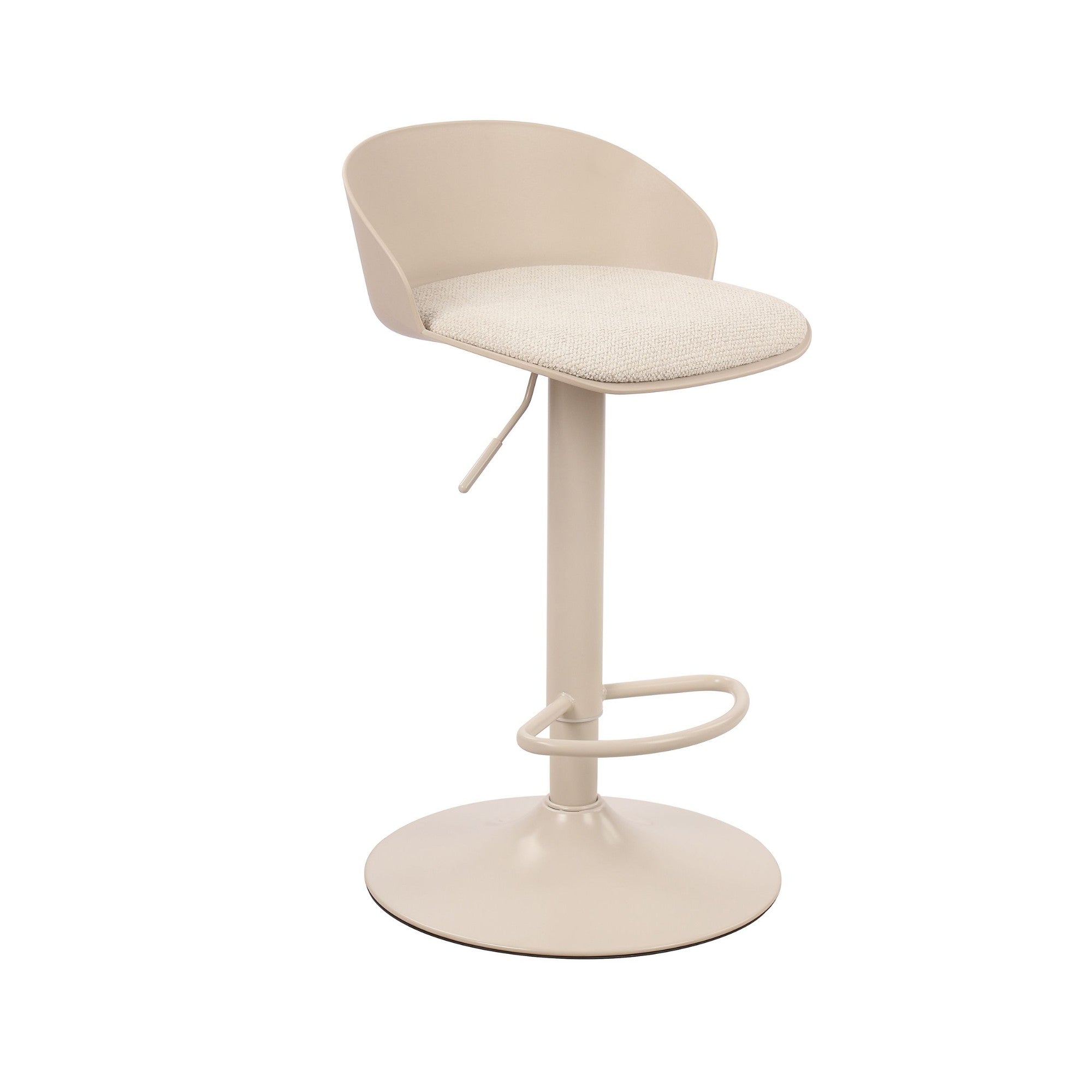 Mabel Adjustable Bar Stool – Beige (Set of 2)