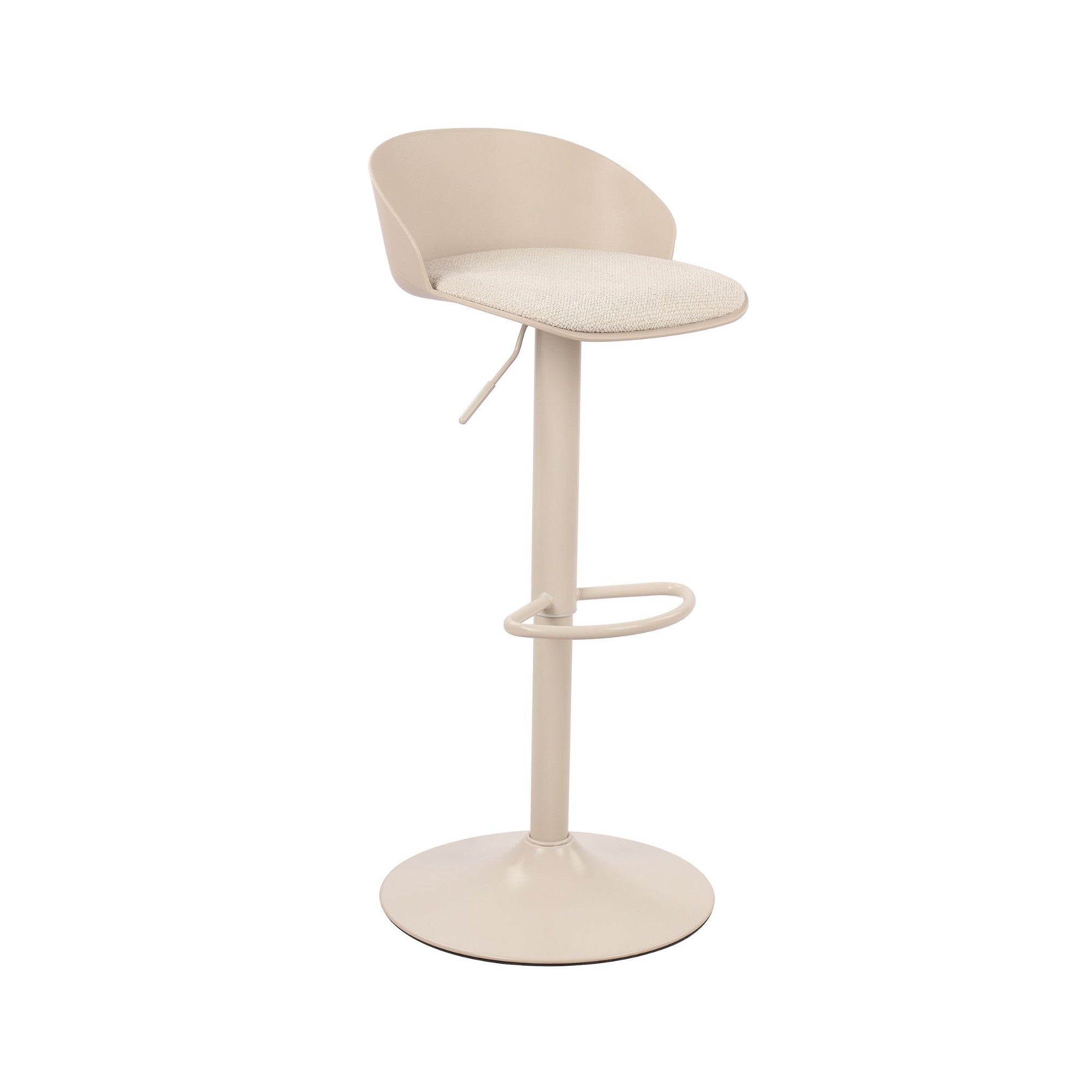 Mabel Adjustable Bar Stool – Beige (Set of 2)