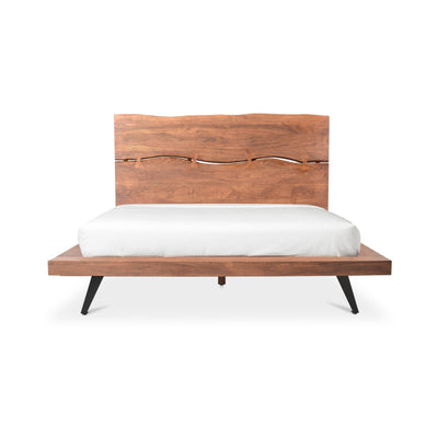 Moe's Home Madagascar Platform Bed Brown | CastleUp Experience Centre Online Furniture