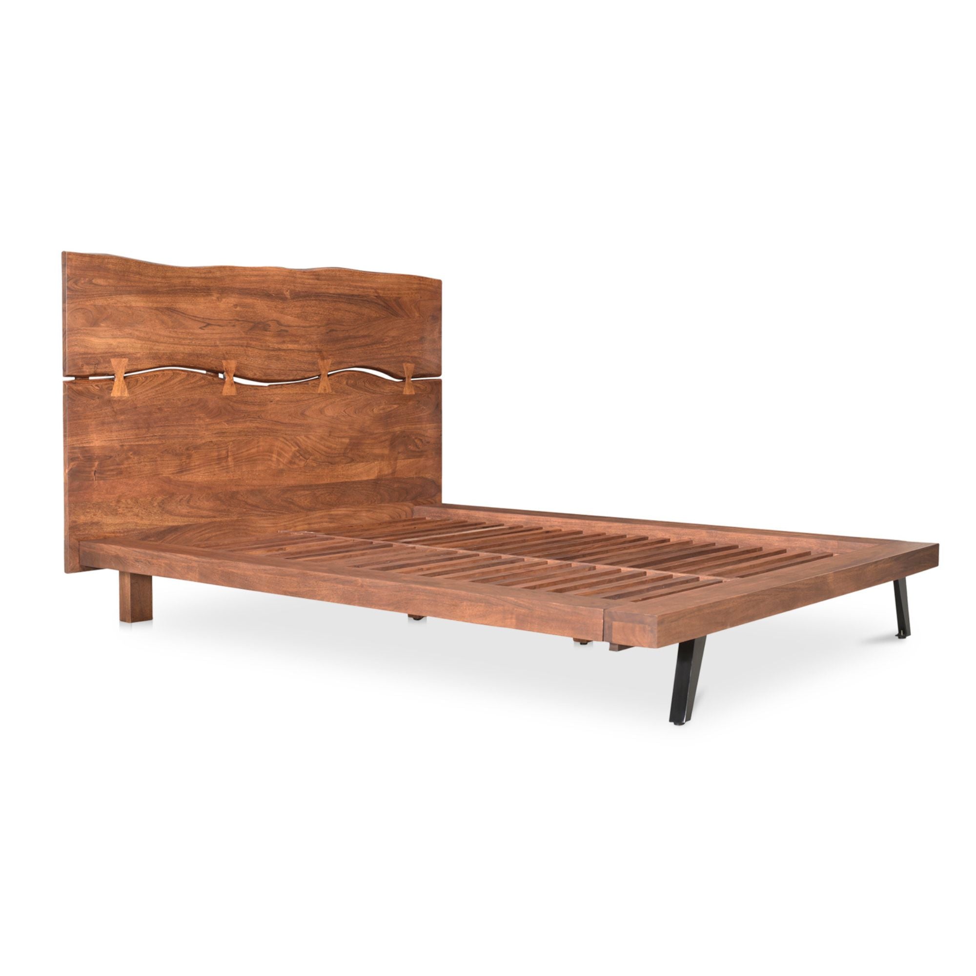 Moe's Home Madagascar Platform Bed Brown | CastleUp Experience Centre Online Furniture