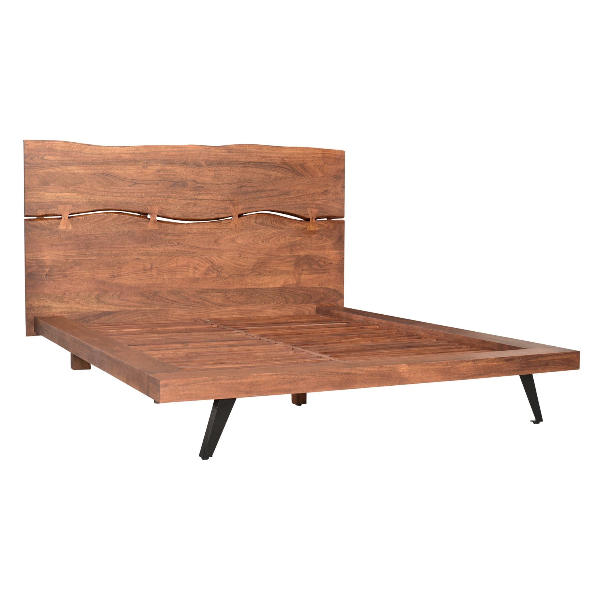 Moe's Home Madagascar Platform Bed Brown | CastleUp Experience Centre Online Furniture