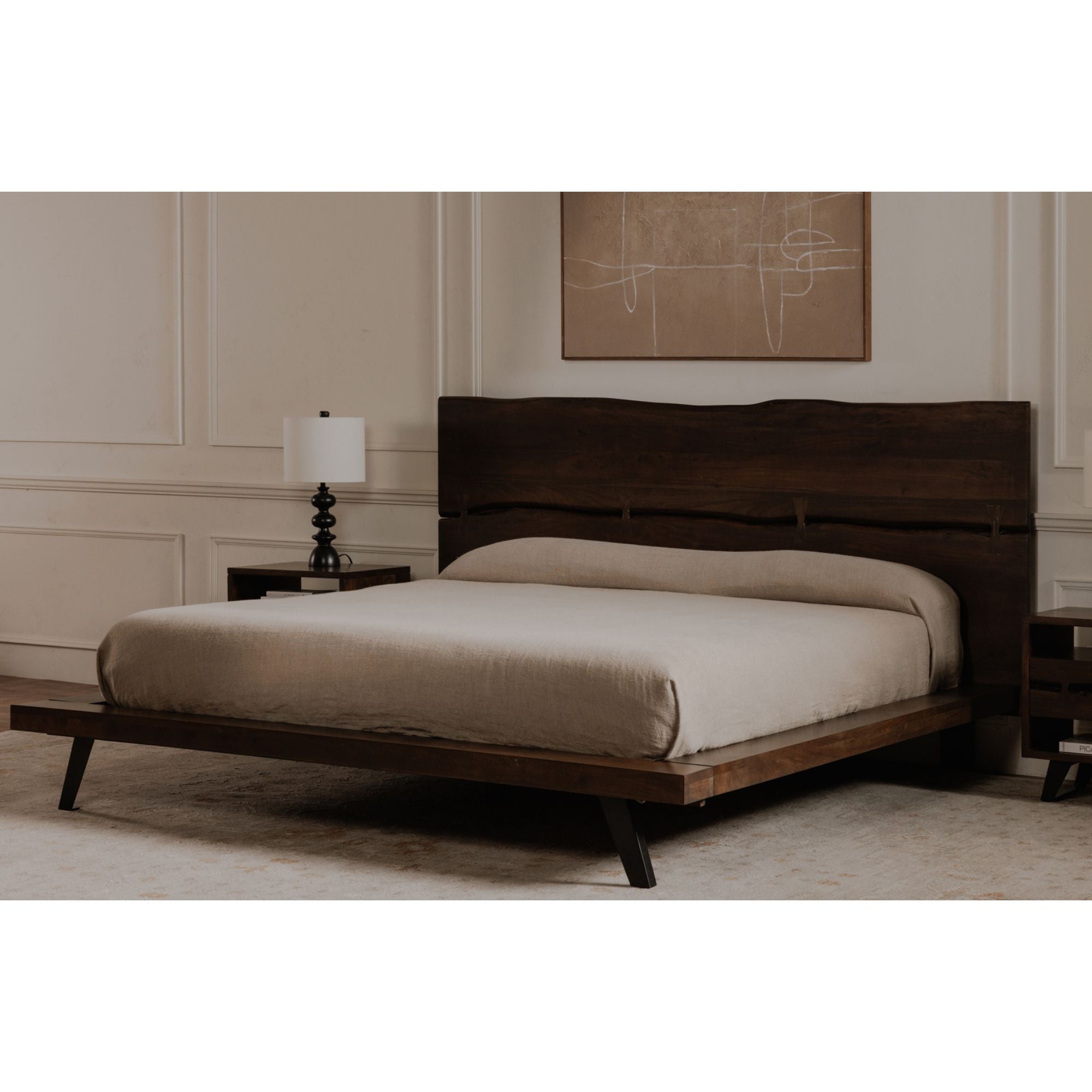 Moe's Home Madagascar Platform Bed Dark Brown | CastleUp Experience Centre Online Furniture