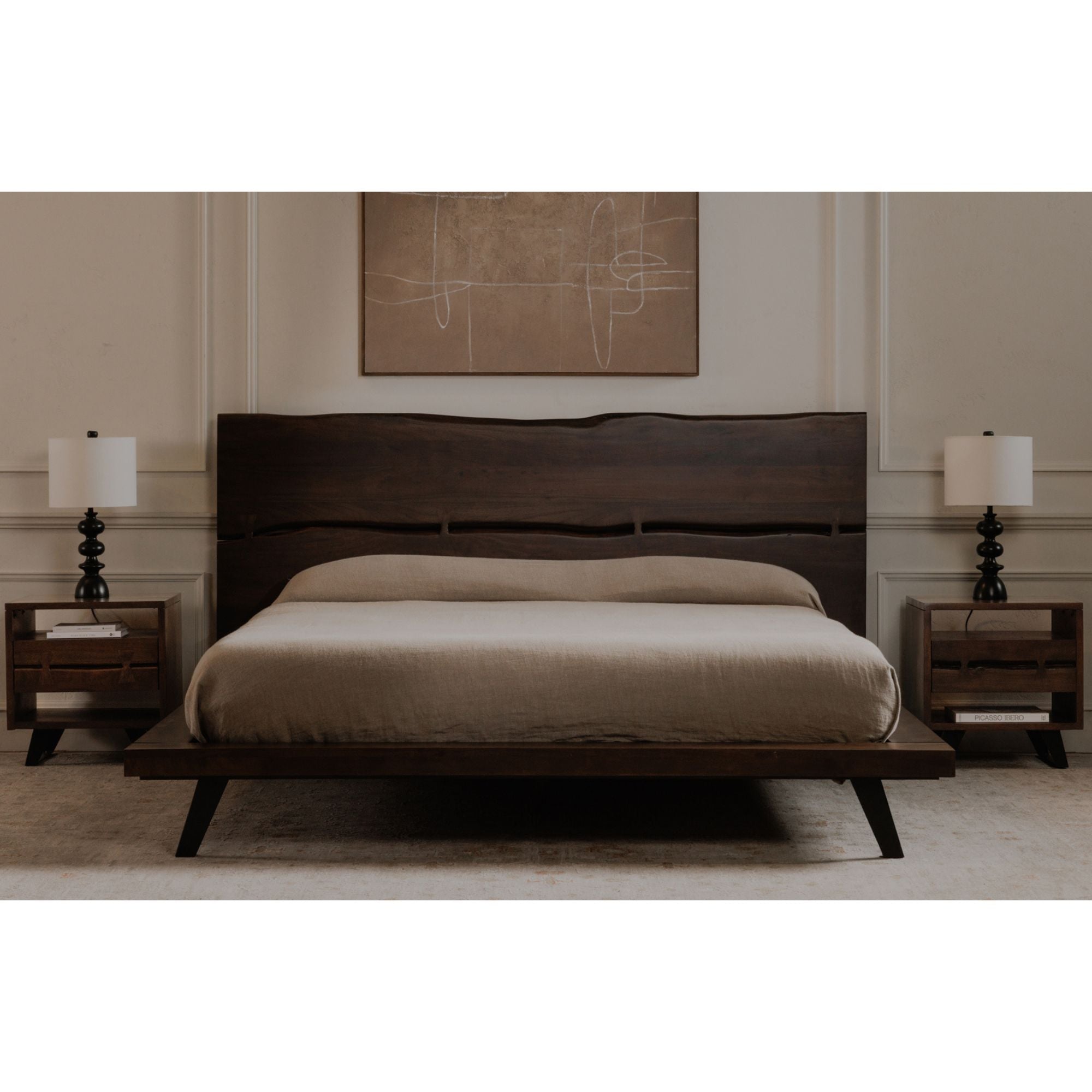 Moe's Home Madagascar Platform Bed Dark Brown | CastleUp Experience Centre Online Furniture