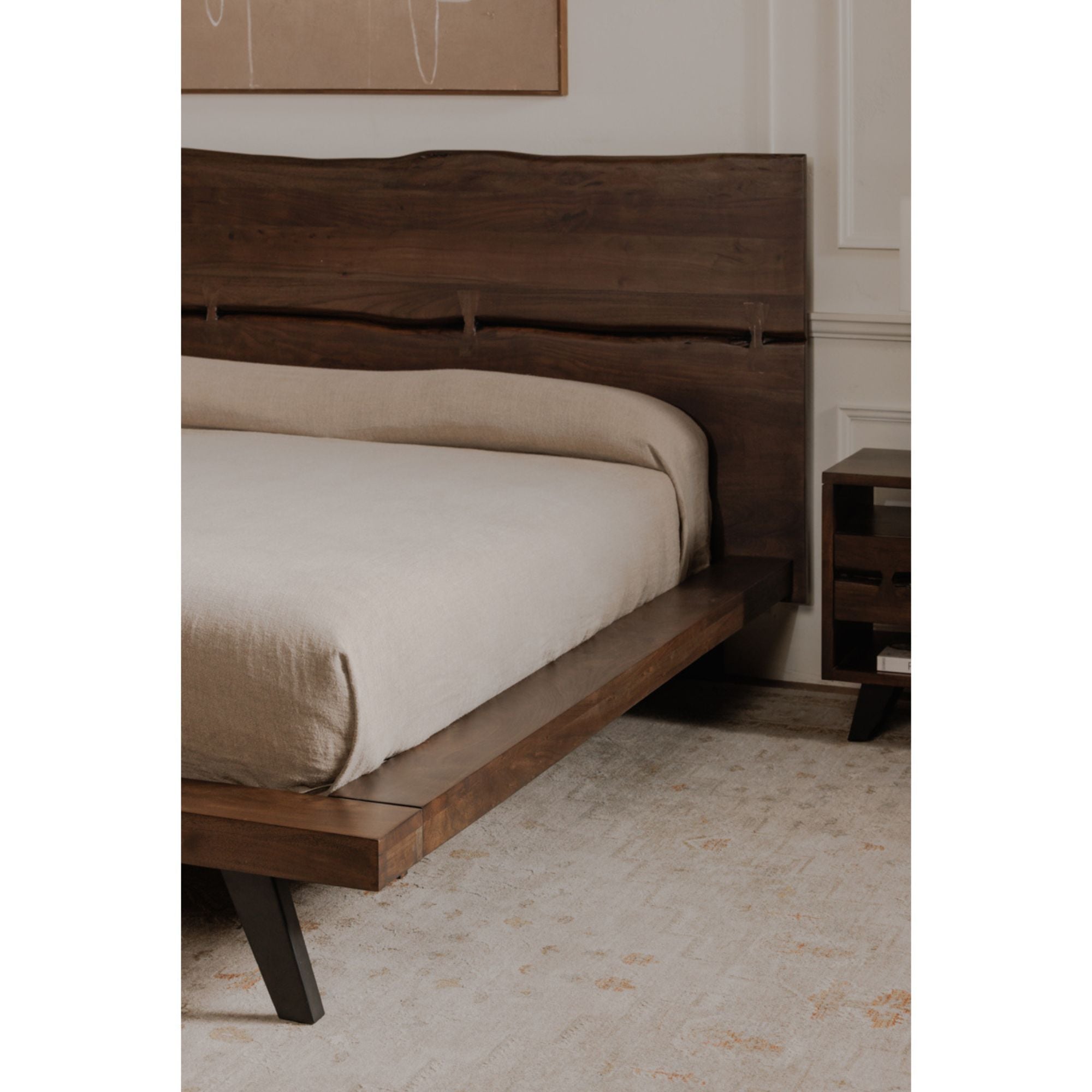 Moe's Home Madagascar Platform Bed Dark Brown | CastleUp Experience Centre Online Furniture