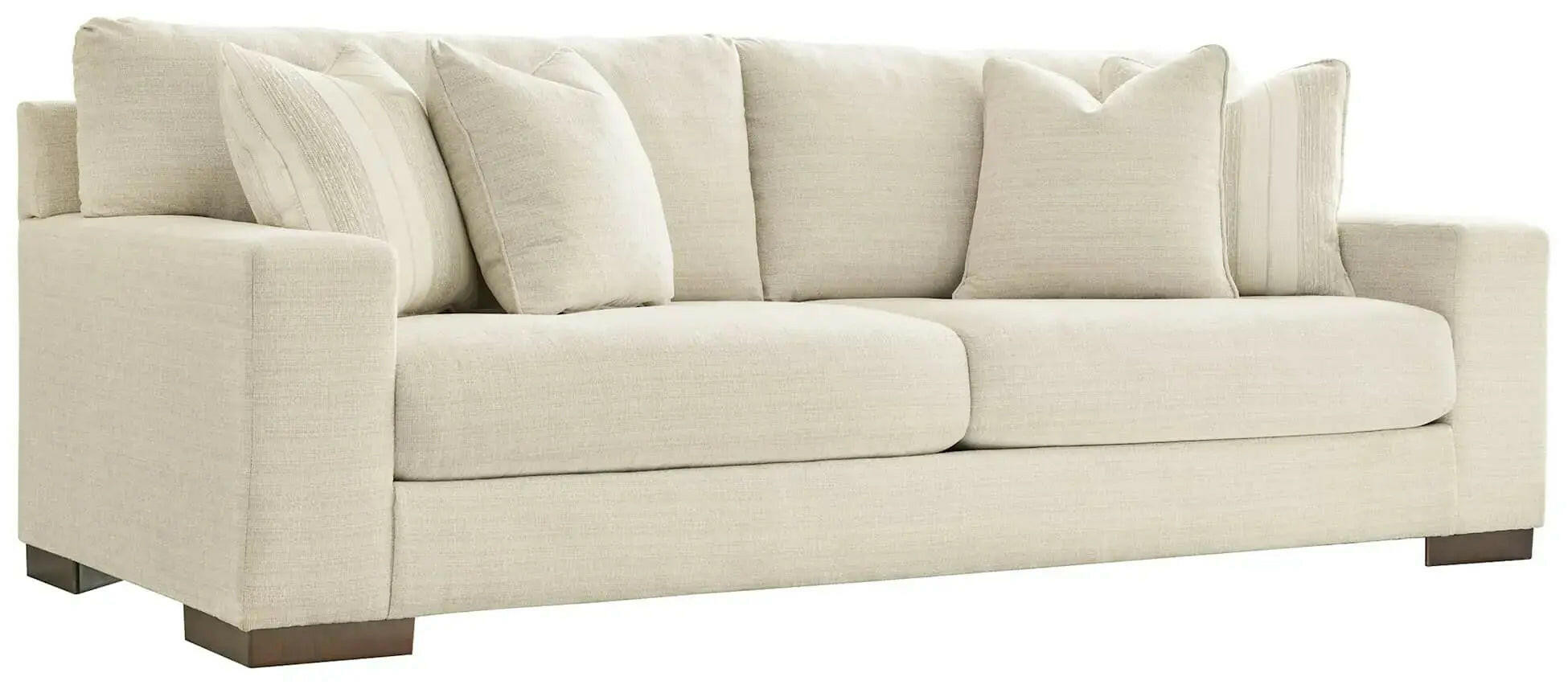Ashley Maggie sofa in birch with plush cushions and a modern design, featuring a neutral fabric upholstery and sleek armrests.